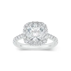 CUSHION HALO DIAMOND ENGAGEMENT RING