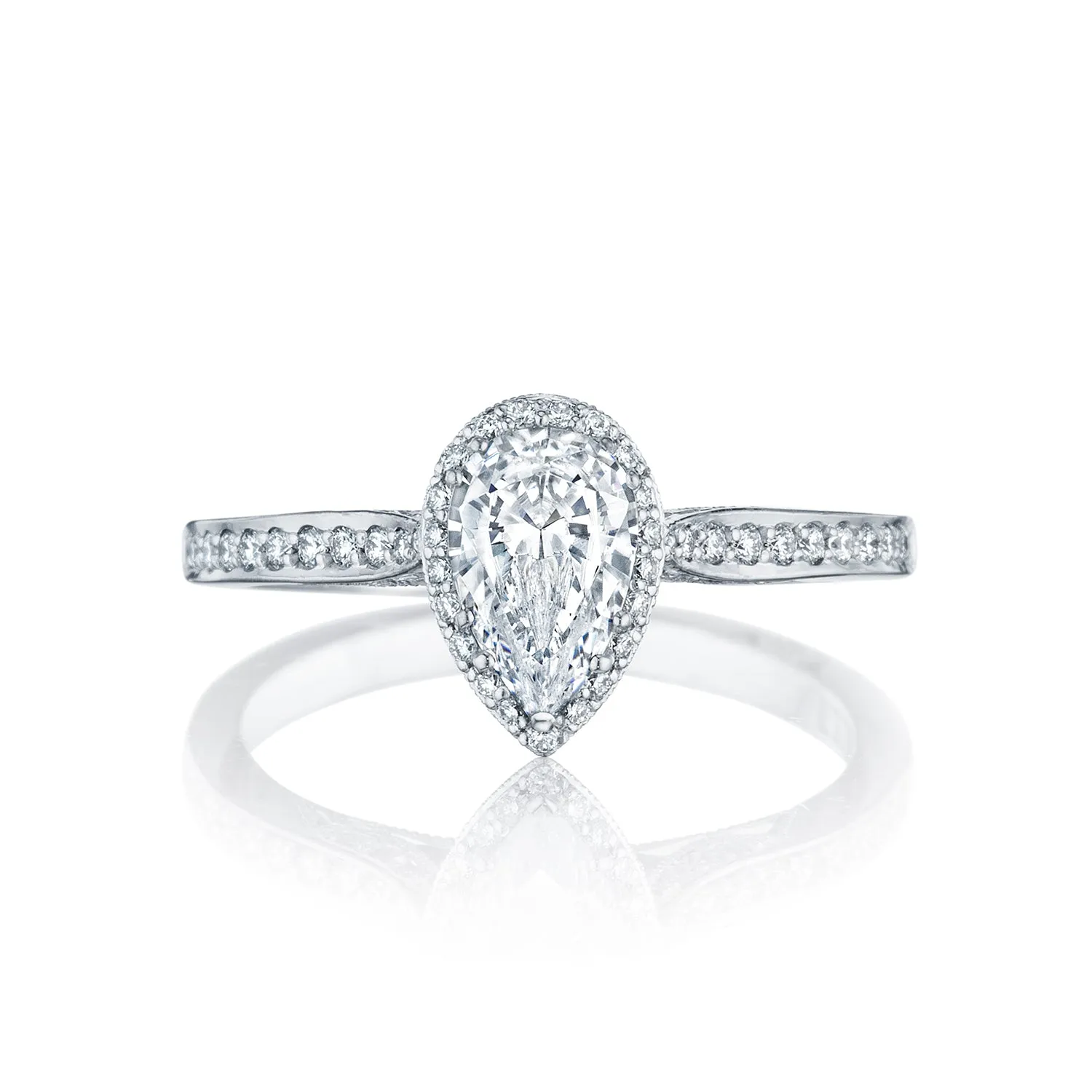 Dantela Pear Halo Engagement Ring