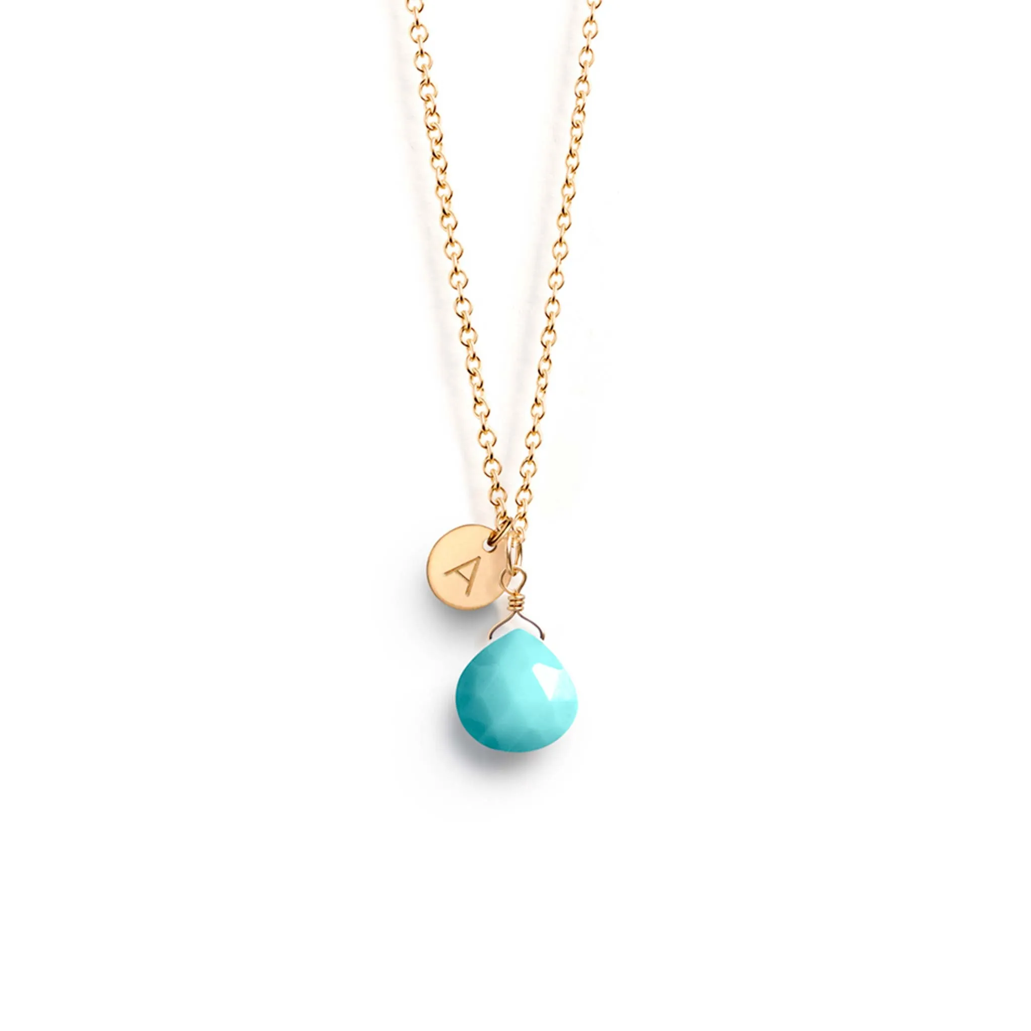 December Turquoise Birthstone Necklace