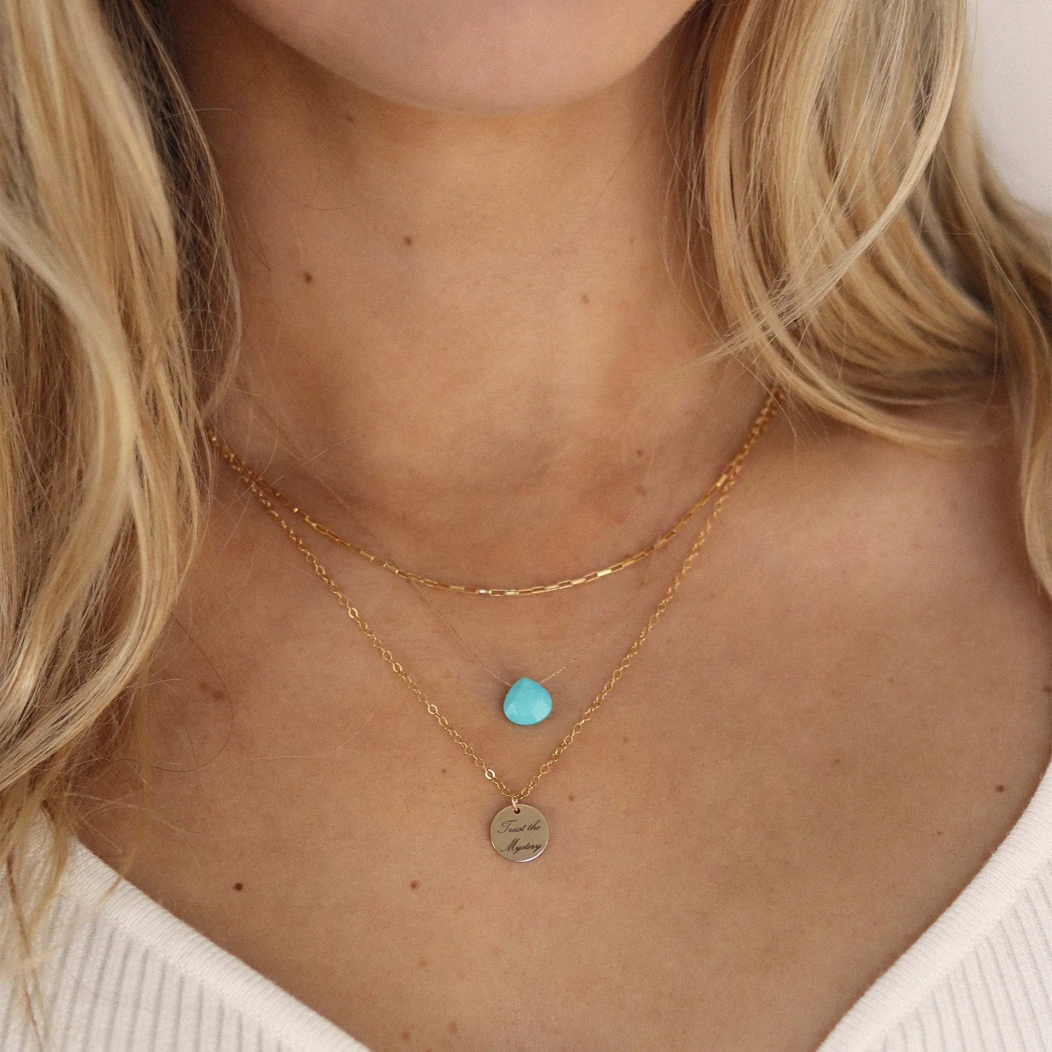 December Turquoise Birthstone Necklace