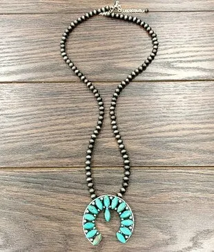 Devon Faux Turquoise Necklace