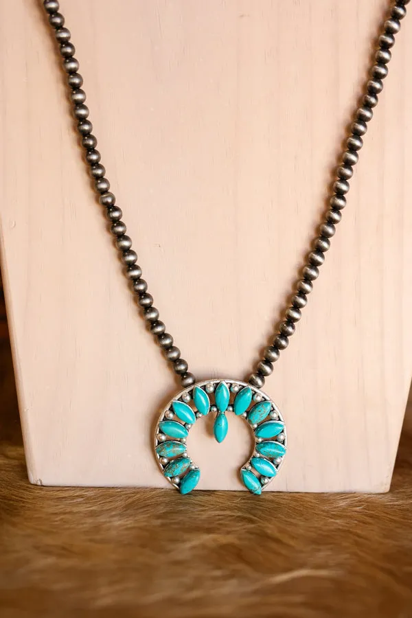 Devon Faux Turquoise Necklace