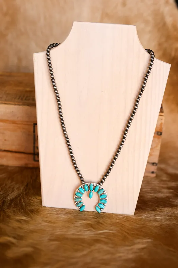 Devon Faux Turquoise Necklace