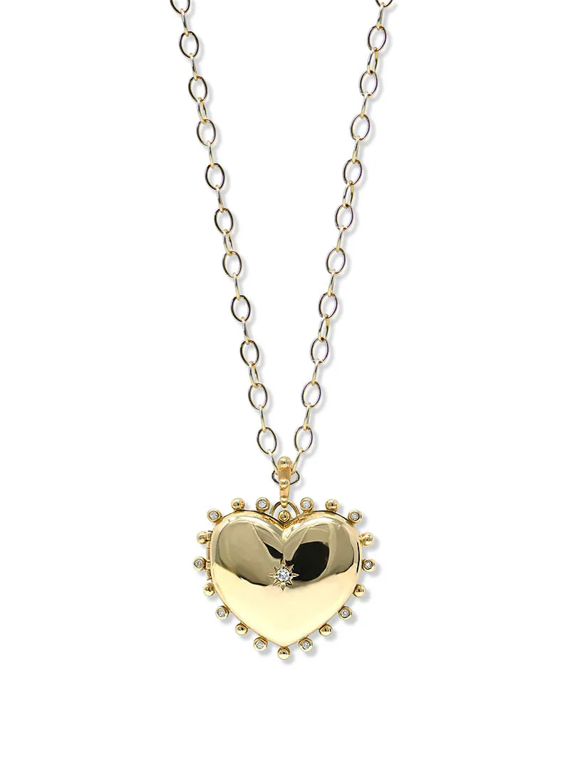 Dew Drop Heart Locket - Large