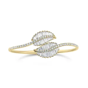 Diamond Bypass Leaf Bangle