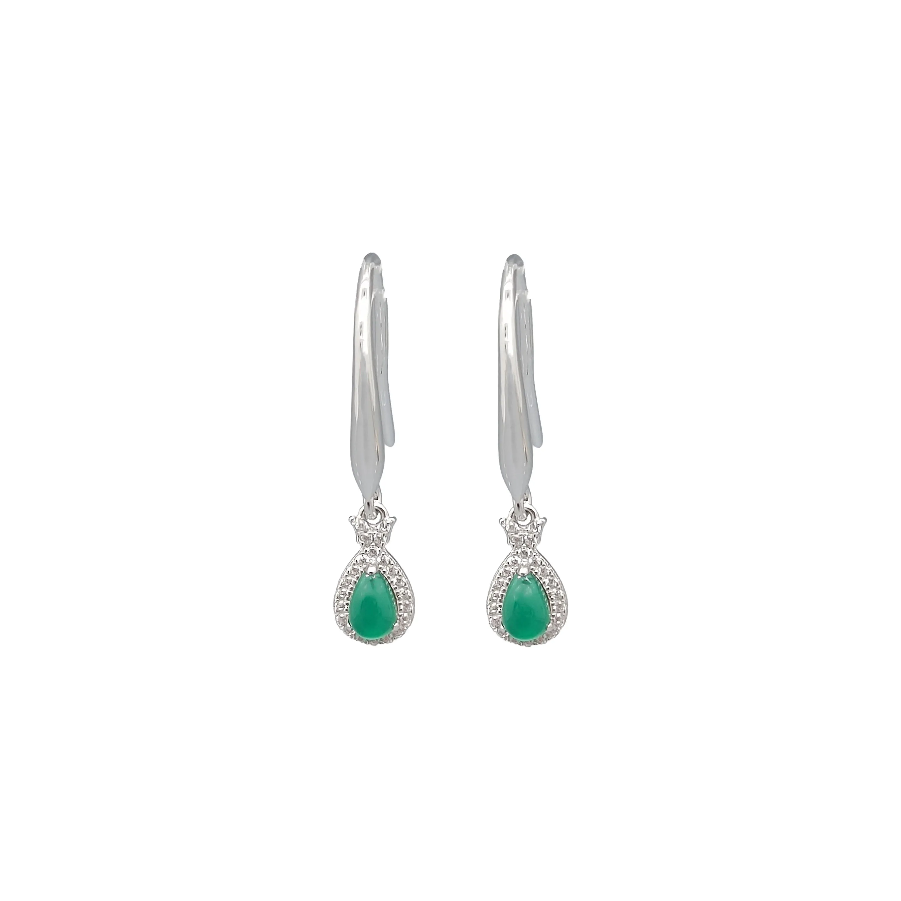 Drip Jade Earring