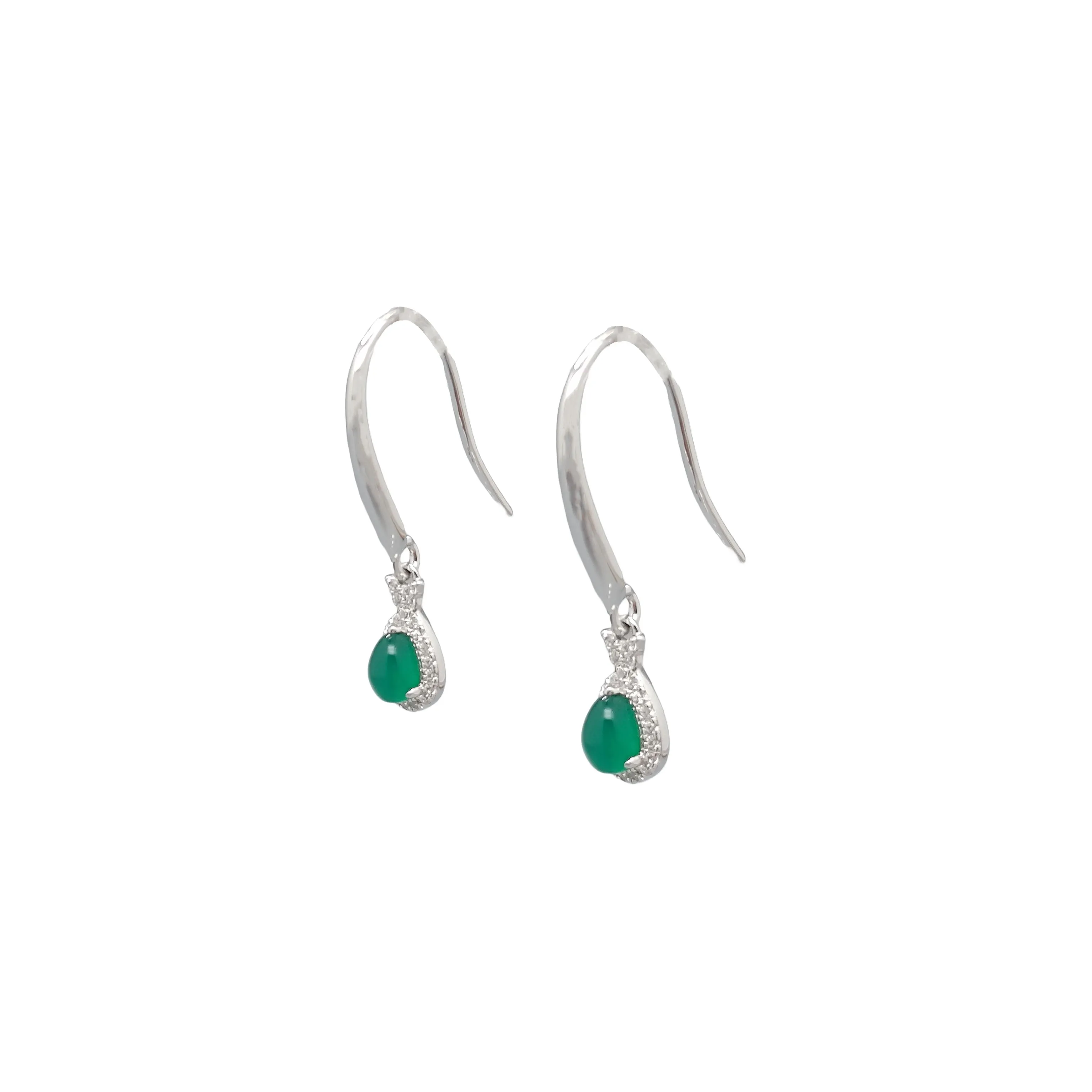 Drip Jade Earring