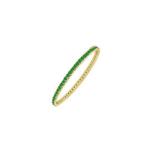 Emerald Eternity Bangle : 14K Yellow Gold - 3.00 CT TGW