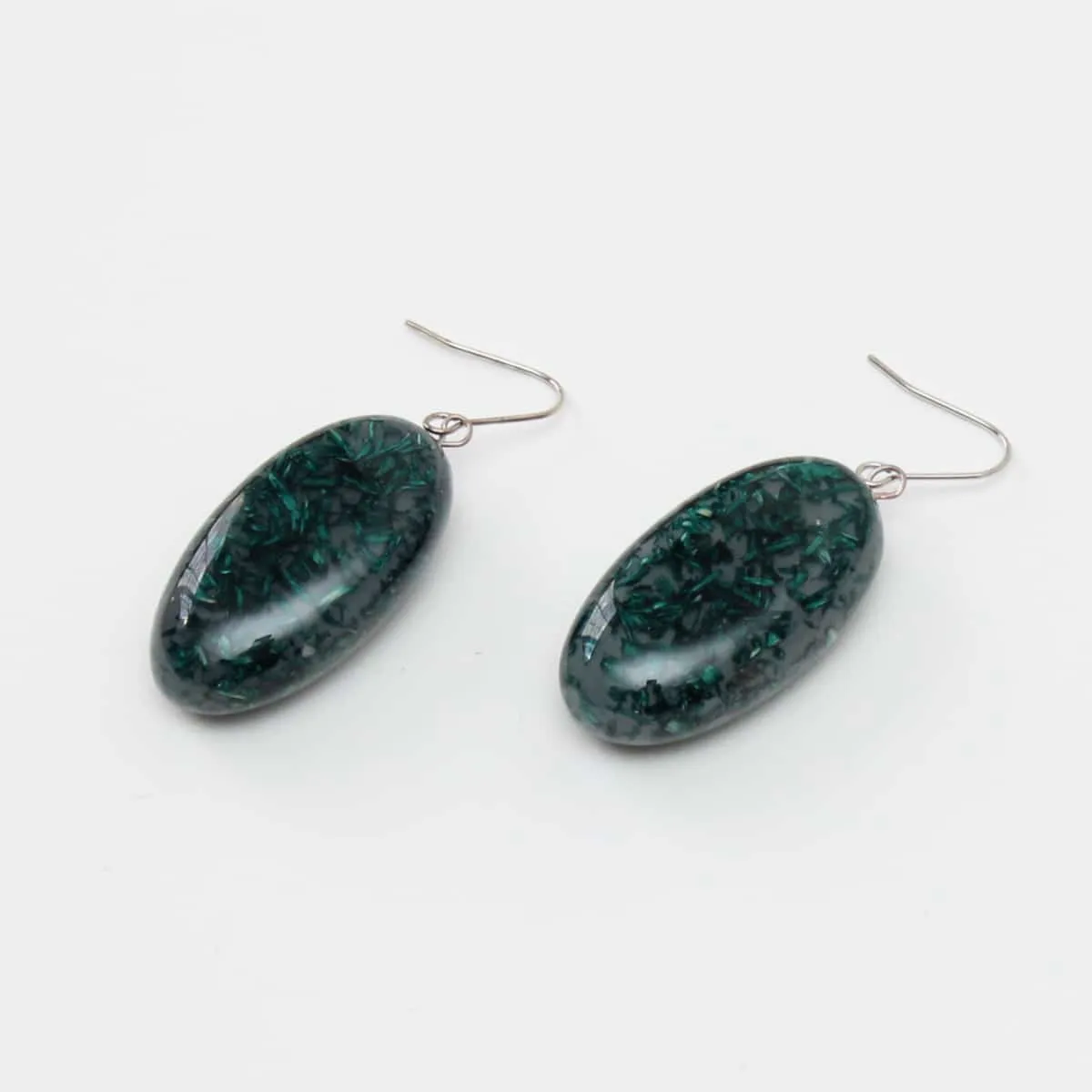 Emerald Green Speckled Thea Earring