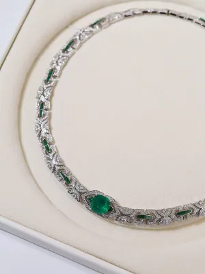 Emerald Serpent Gleam Necklace