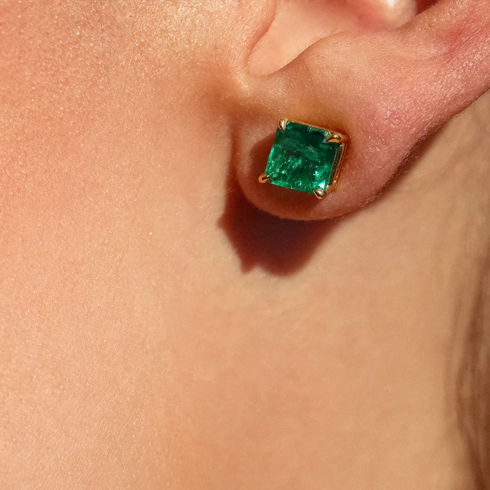 Emerald Stud Earrings