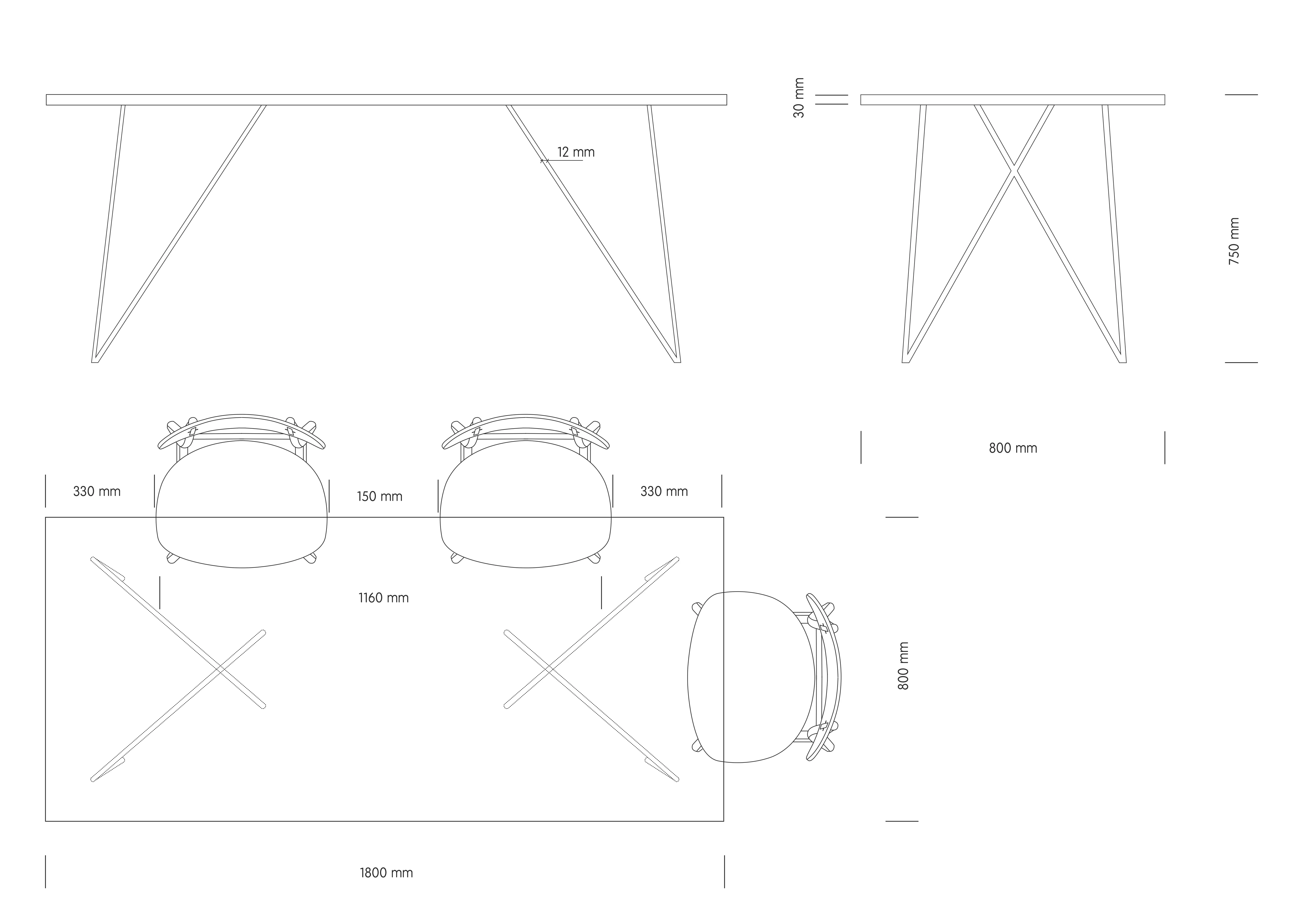 EMILIE | Walnut Dining Table