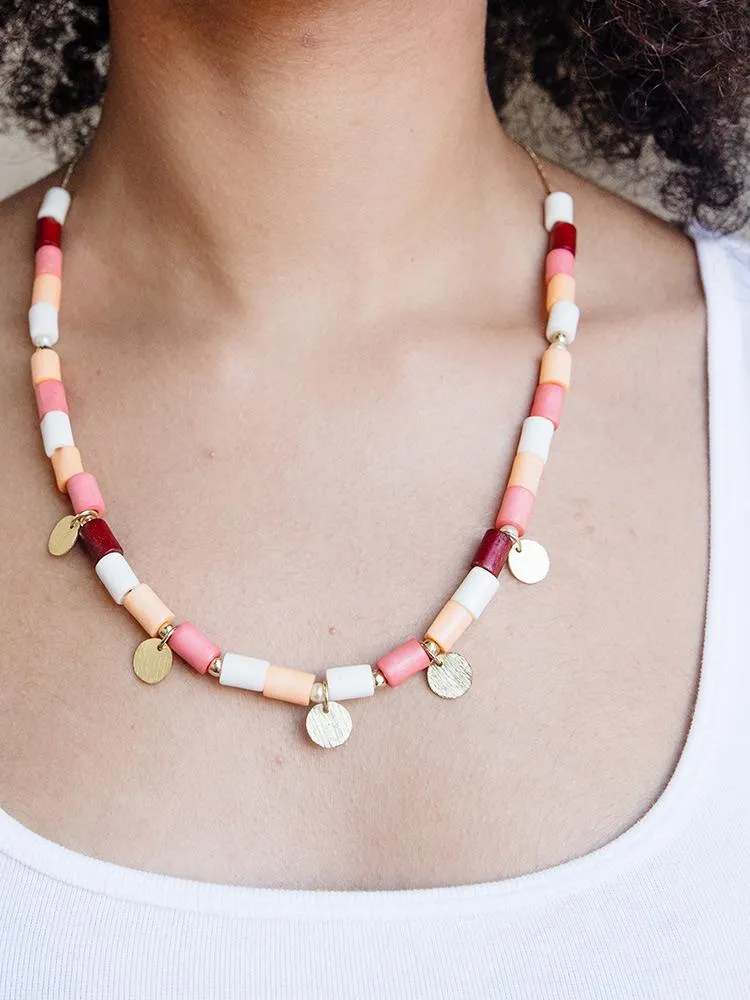 Emily Necklace - Coral