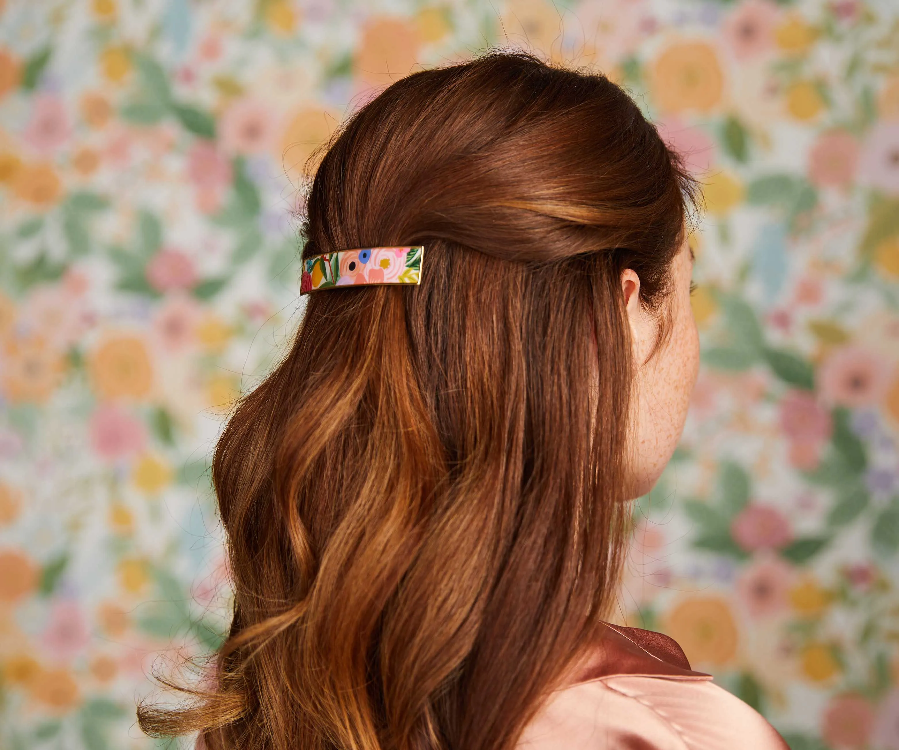 Enamel Hair Clip - Garden Party