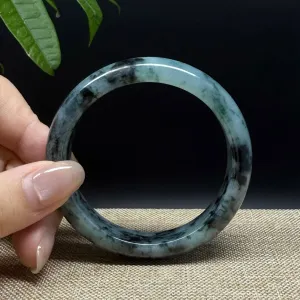 Genuine Burmese Blue Green Jade Jadeite Bangle Bracelet ( 55.3mm )