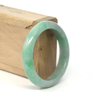 Genuine Burmese Forest Green Jadeite Jade Bangle Bracelet (56 mm) #219