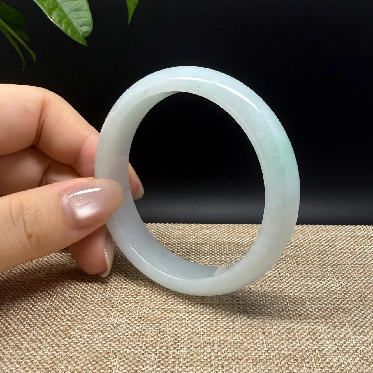 Genuine Burmese Green Jade Jadeite Bangle Bracelet ( 52.9mm )