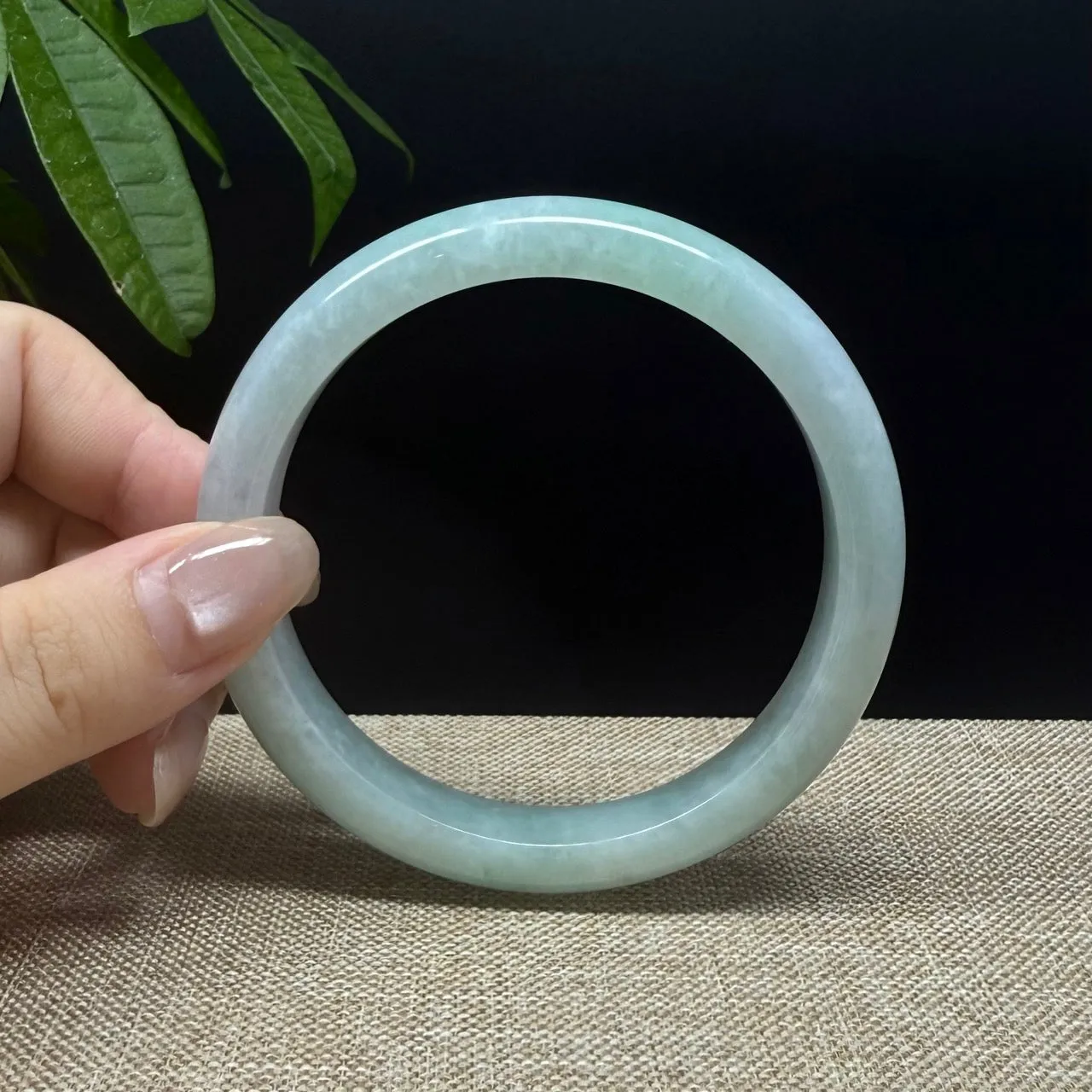 Genuine Burmese Green Jade Jadeite Bangle Bracelet ( 62.5mm )