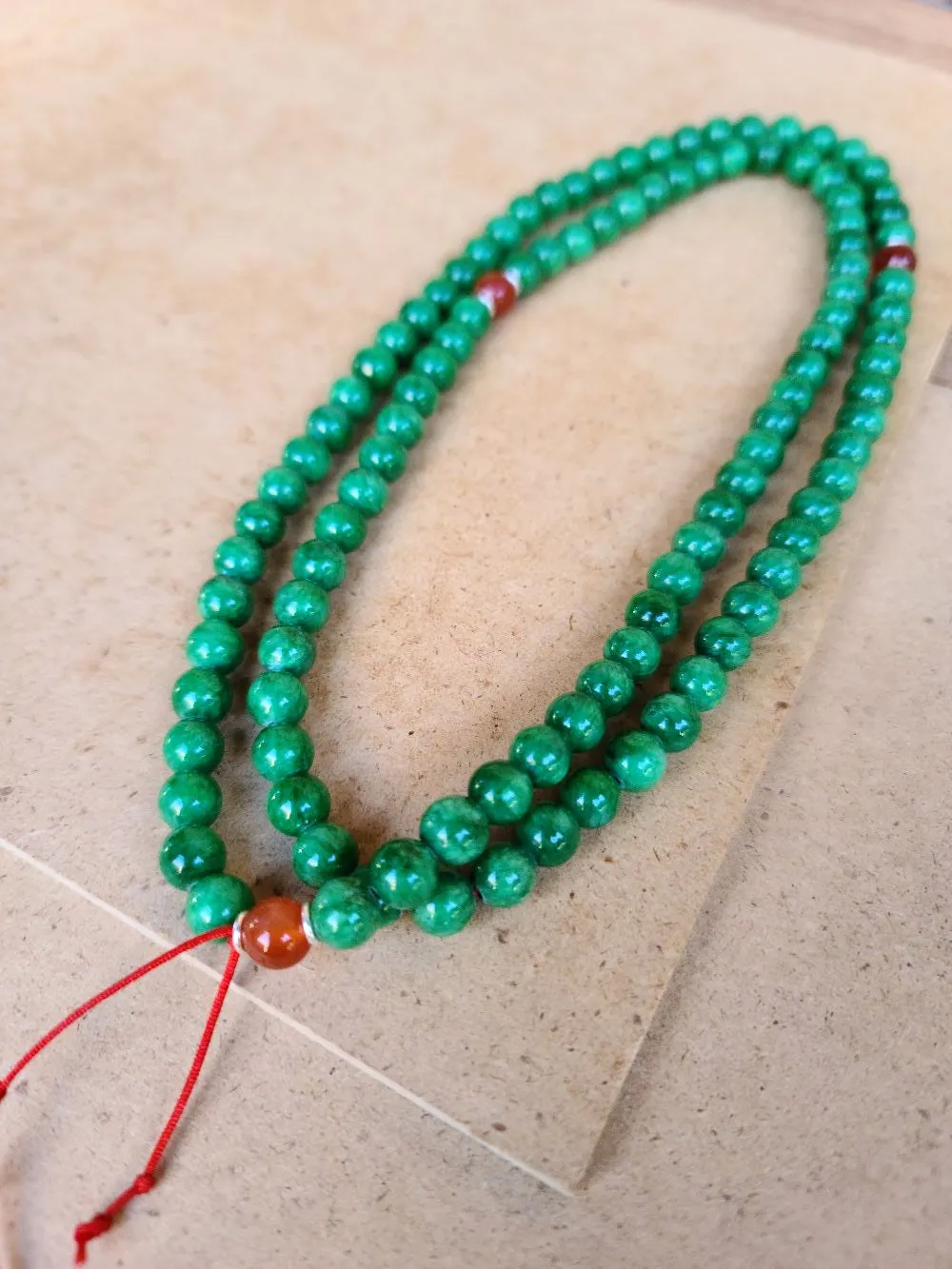 Green Jade Mala Bead