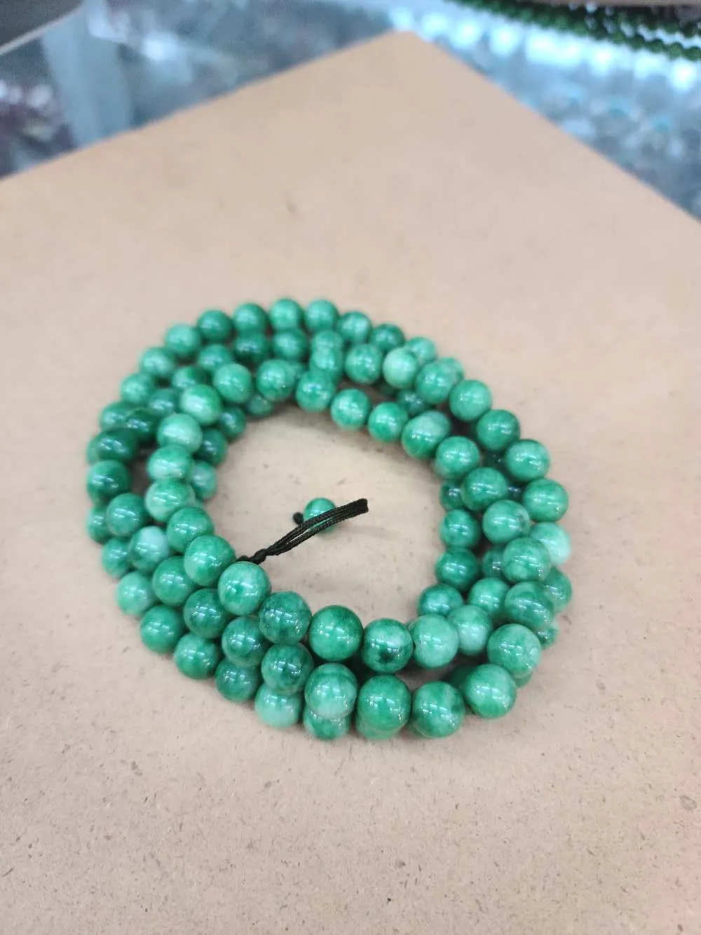 Green Jade Mala Bead