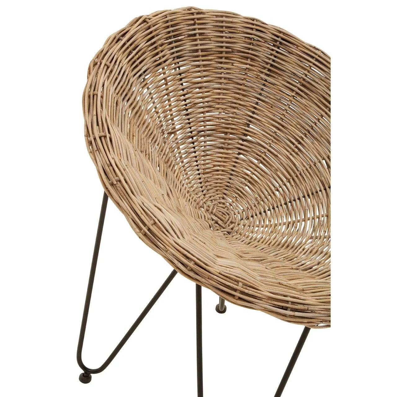 Grey Kubu Rattan Natural Hand Weaved Chair