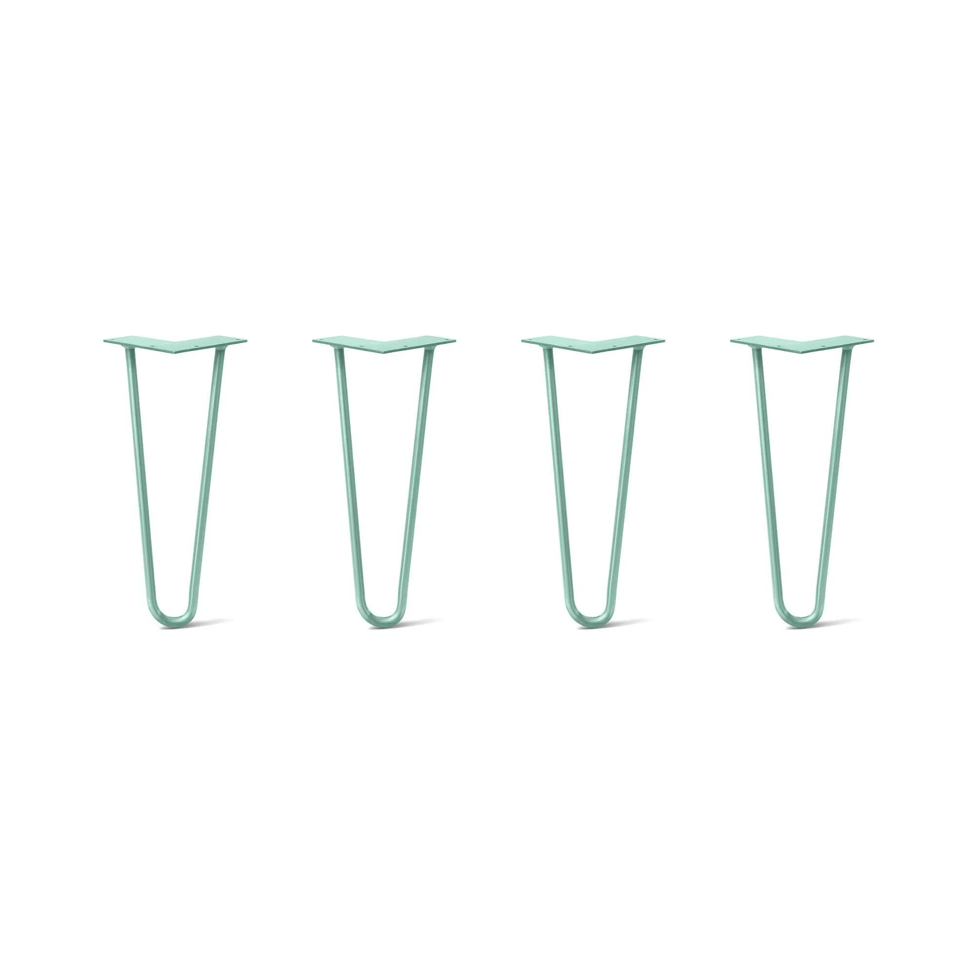 Hairpin Legs Set of 4, 2-Rod Design - Turquoise Powder Coated Finish