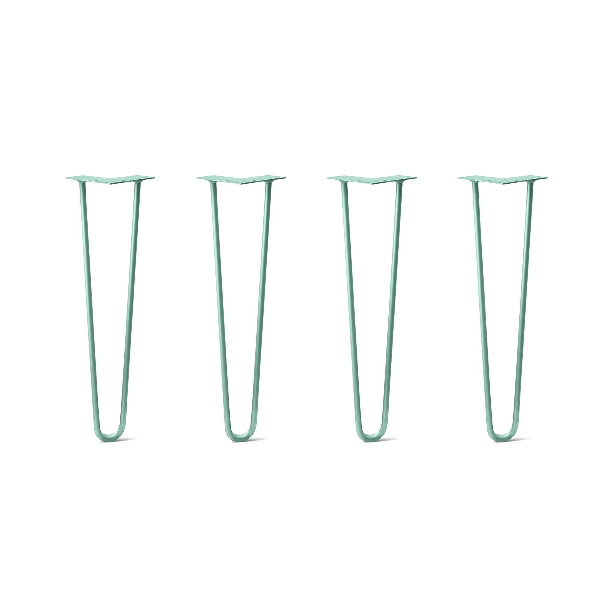 Hairpin Legs Set of 4, 2-Rod Design - Turquoise Powder Coated Finish