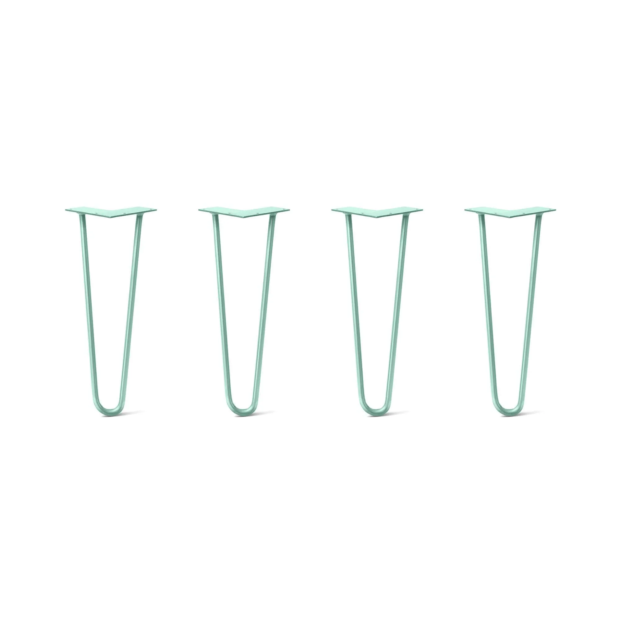 Hairpin Legs Set of 4, 2-Rod Design - Turquoise Powder Coated Finish