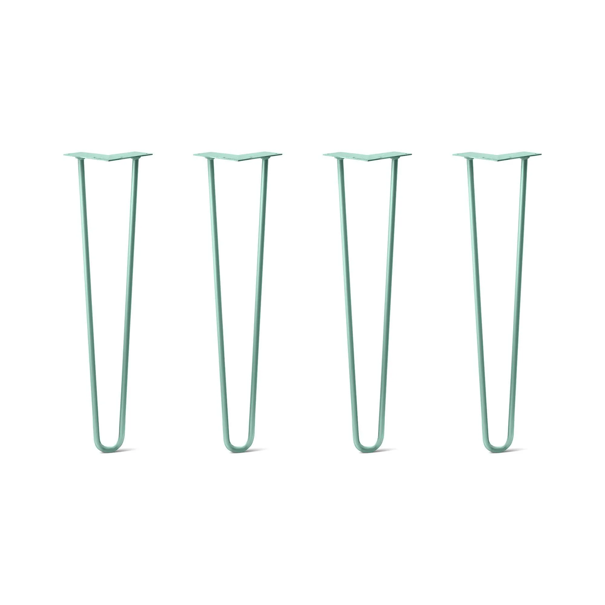 Hairpin Legs Set of 4, 2-Rod Design - Turquoise Powder Coated Finish