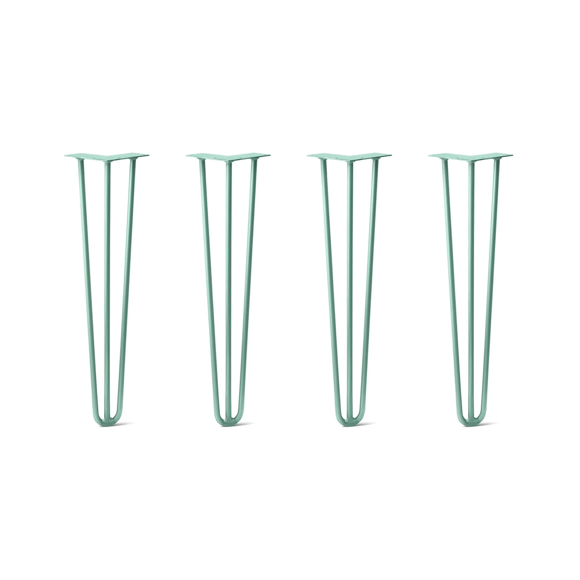 Hairpin Legs Set of 4, 3-Rod Design - Turquoise Powder Coated Finish