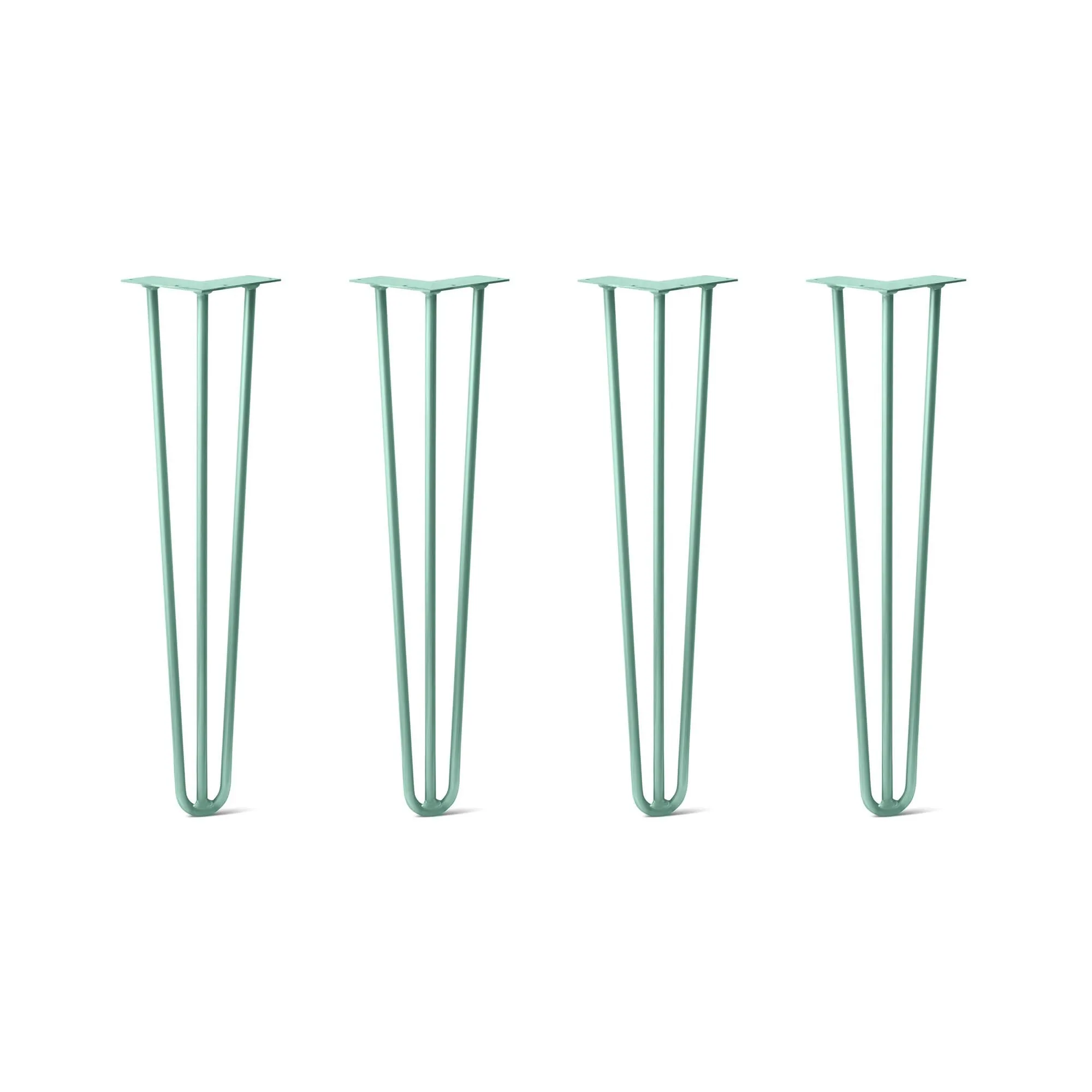 Hairpin Legs Set of 4, 3-Rod Design - Turquoise Powder Coated Finish