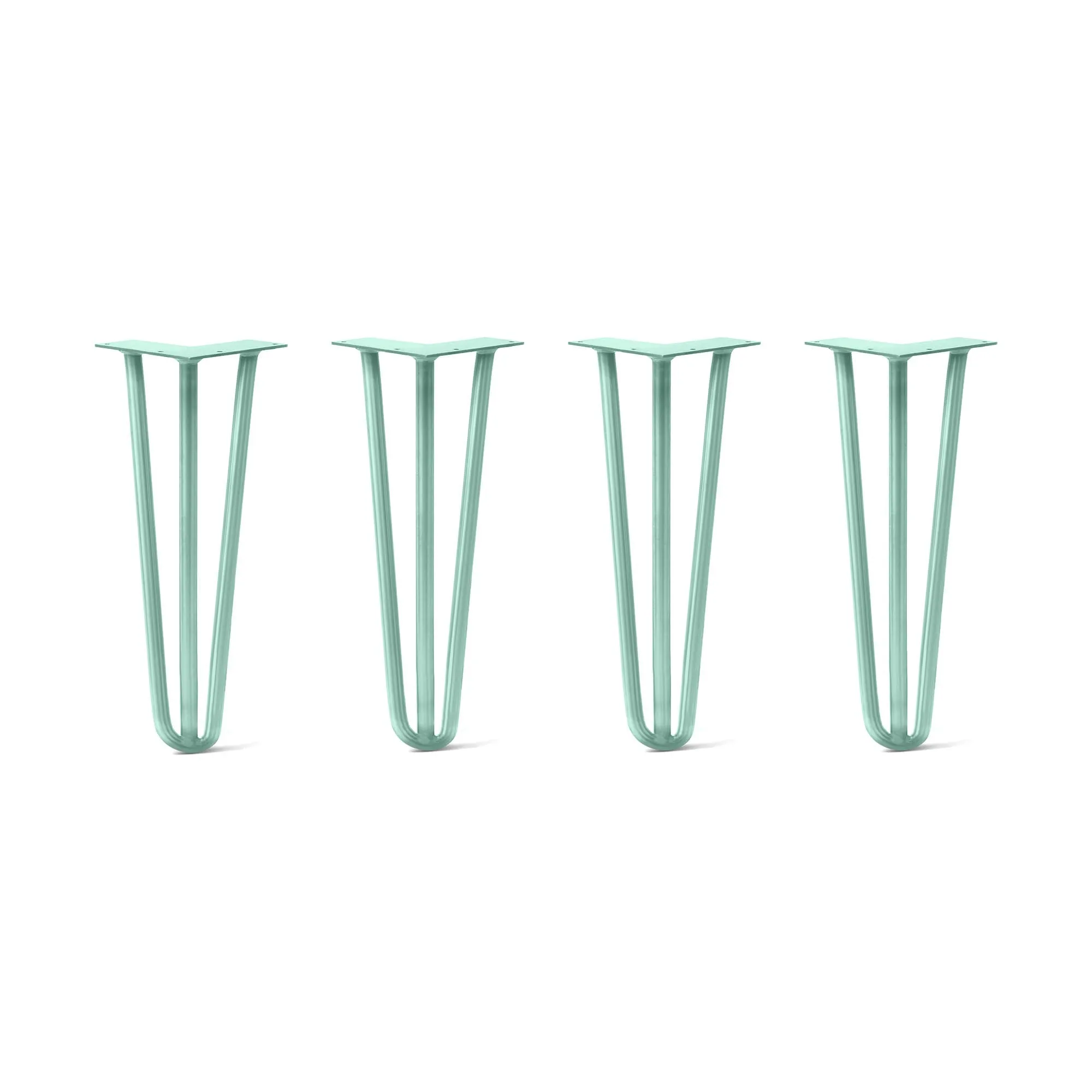 Hairpin Legs Set of 4, 3-Rod Design - Turquoise Powder Coated Finish