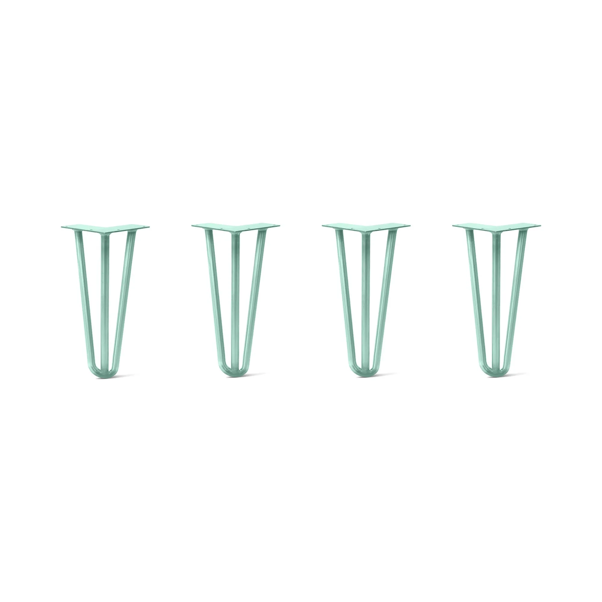 Hairpin Legs Set of 4, 3-Rod Design - Turquoise Powder Coated Finish