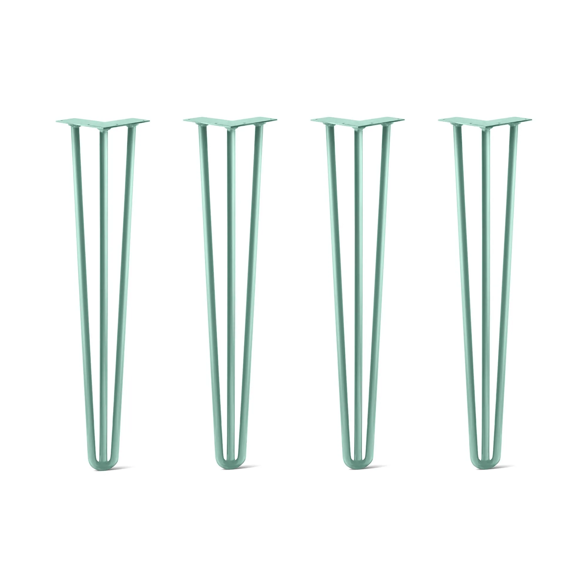 Hairpin Legs Set of 4, 3-Rod Design - Turquoise Powder Coated Finish