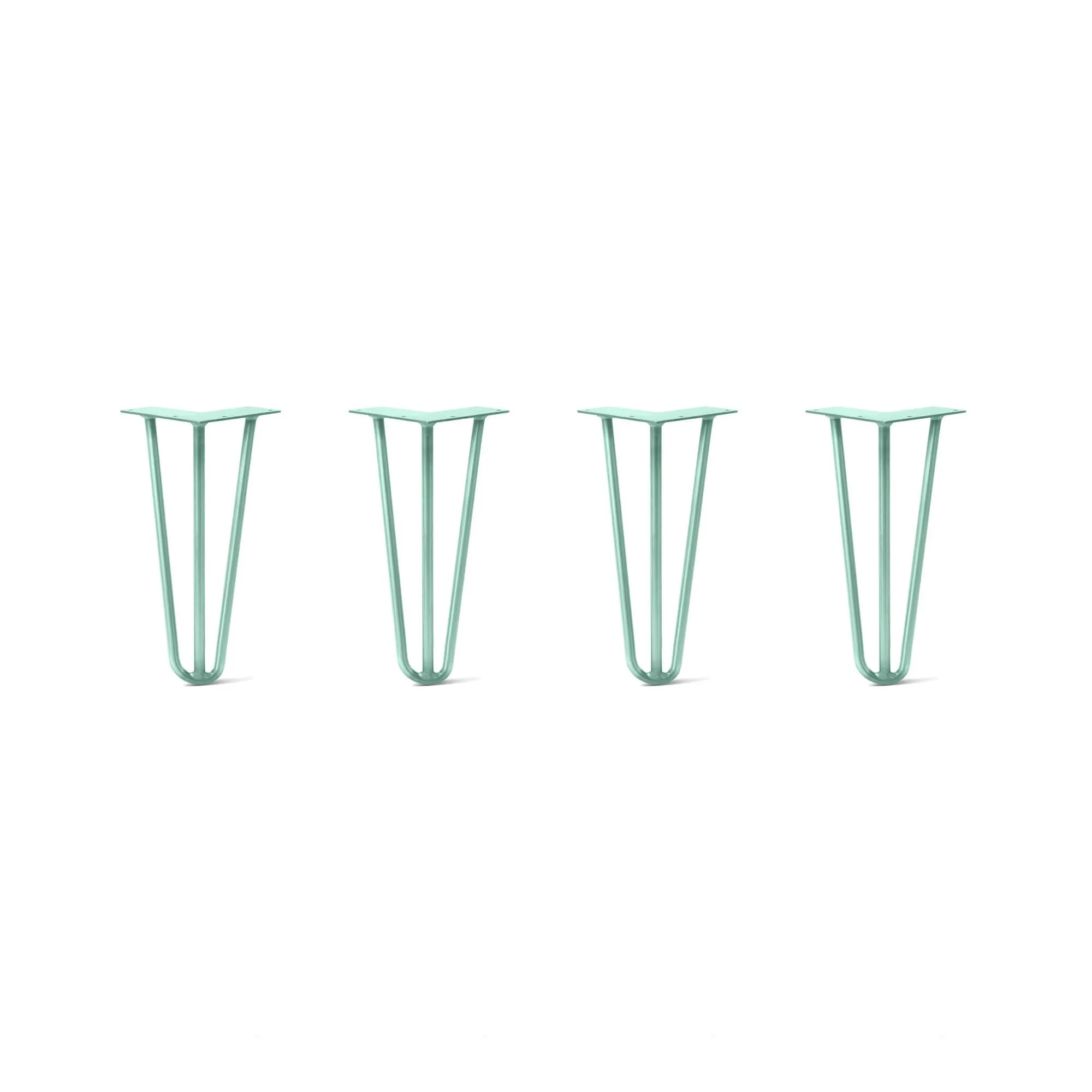 Hairpin Legs Set of 4, 3-Rod Design - Turquoise Powder Coated Finish