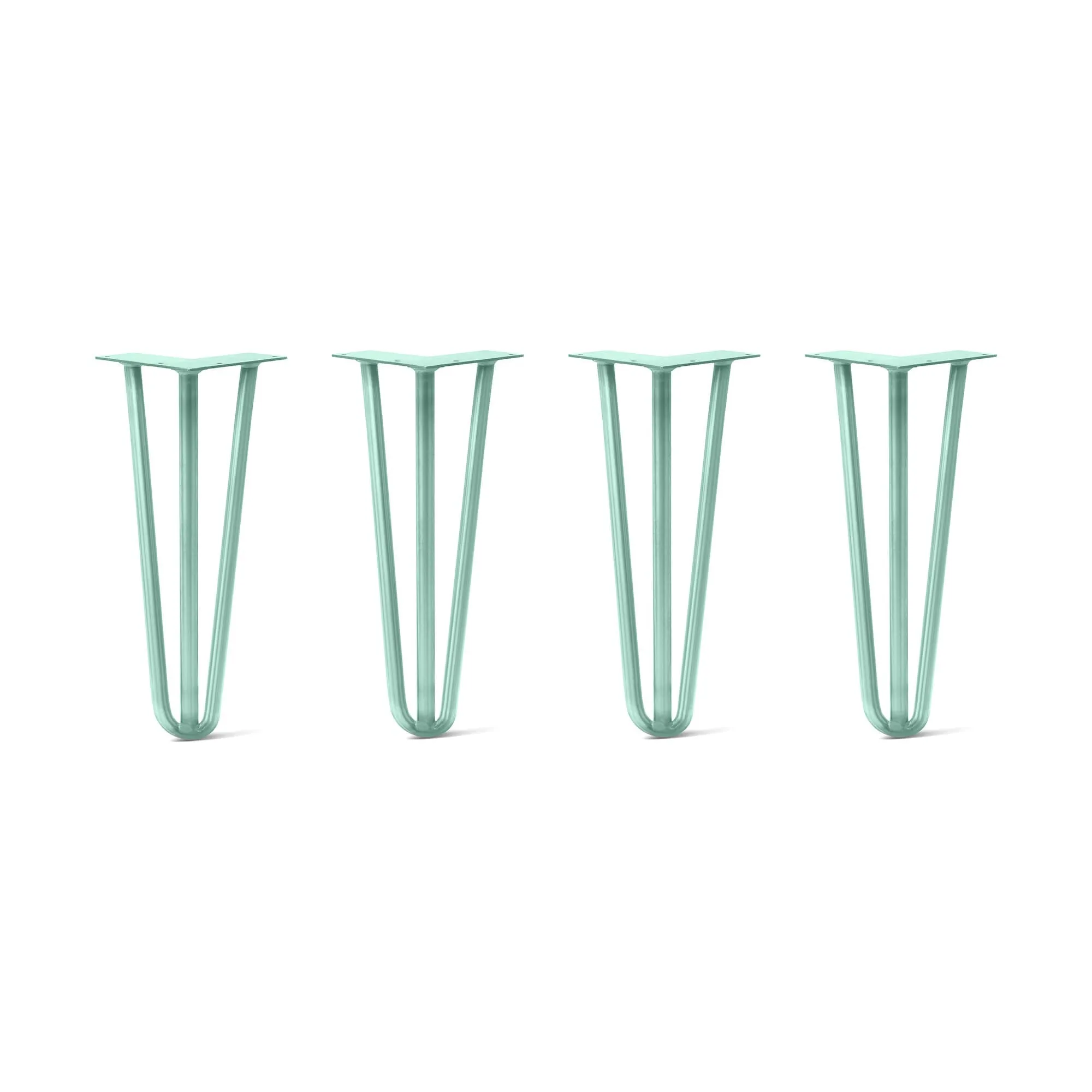 Hairpin Legs Set of 4, 3-Rod Design - Turquoise Powder Coated Finish