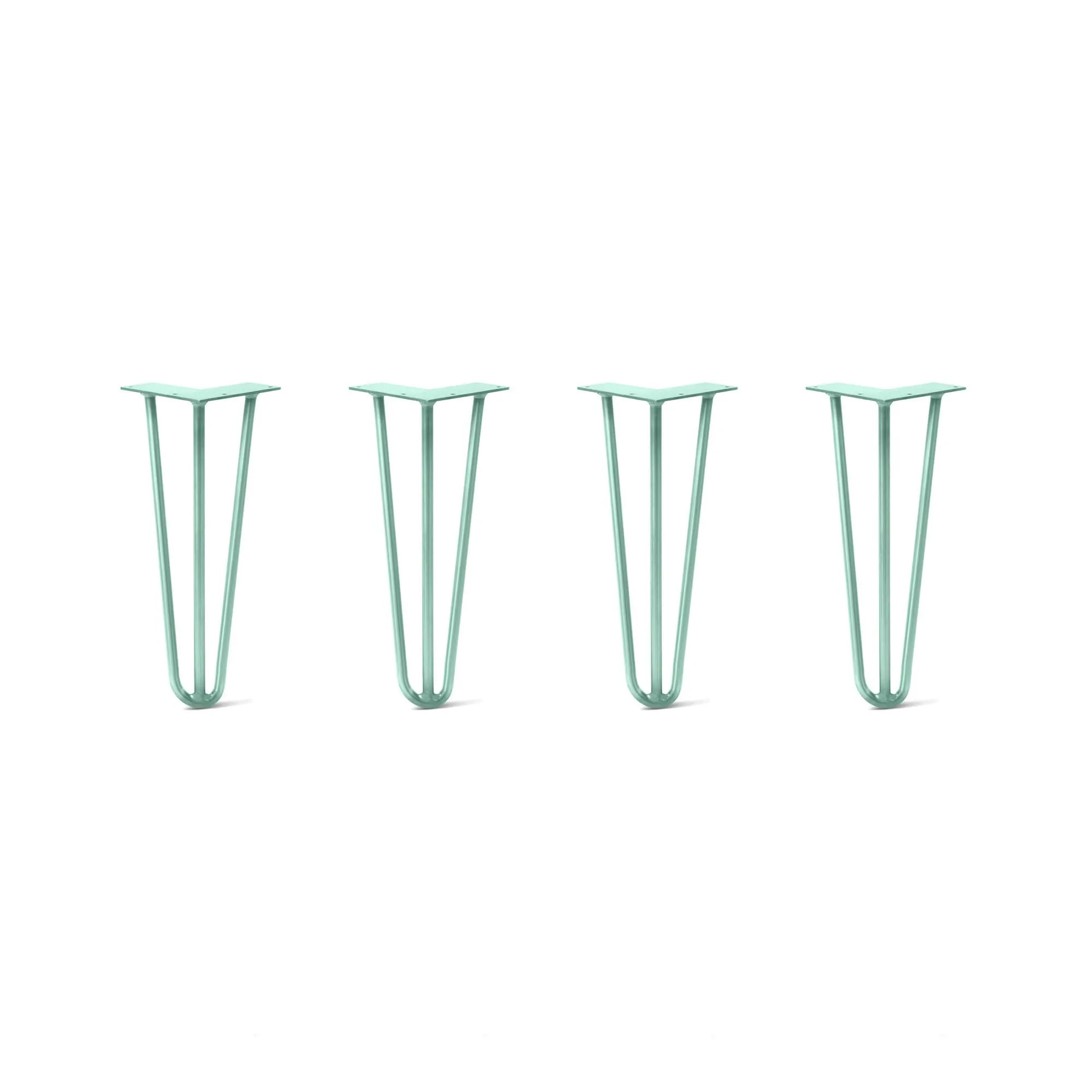 Hairpin Legs Set of 4, 3-Rod Design - Turquoise Powder Coated Finish