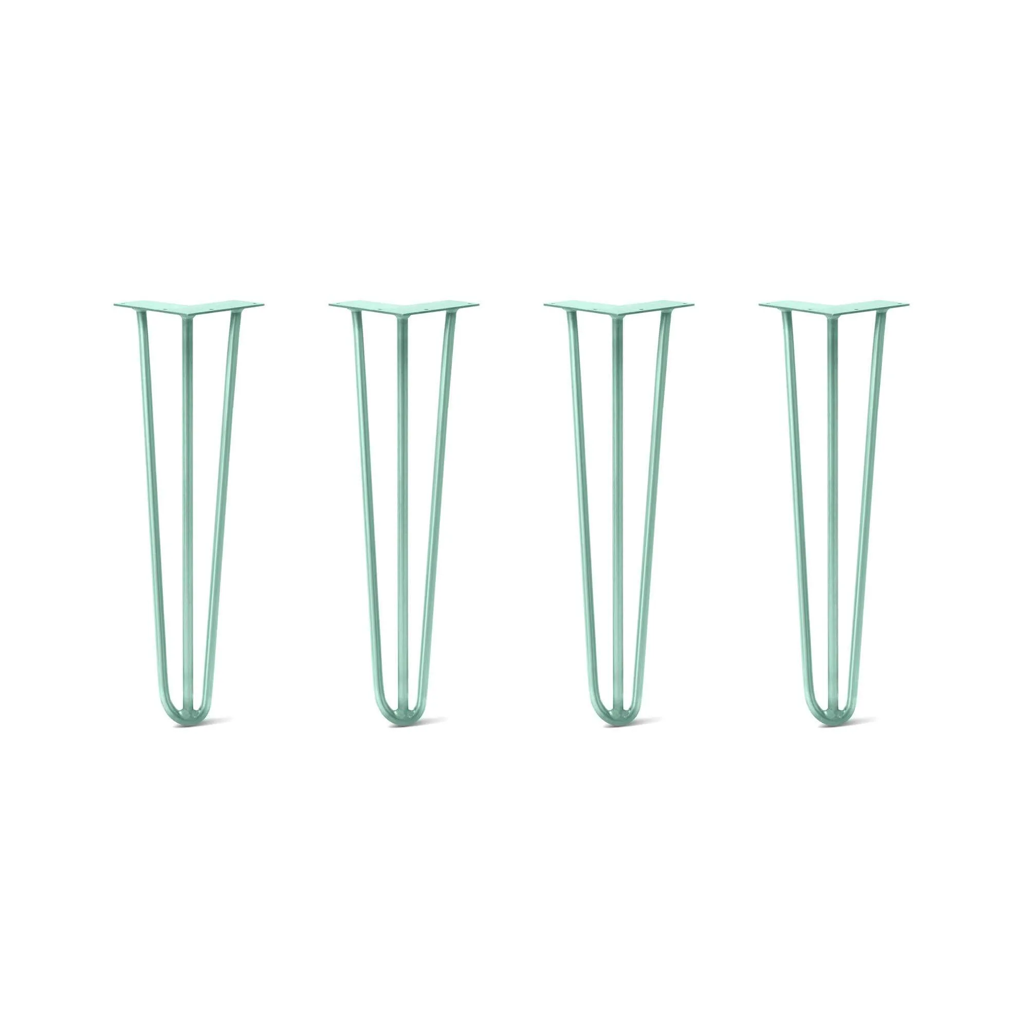 Hairpin Legs Set of 4, 3-Rod Design - Turquoise Powder Coated Finish