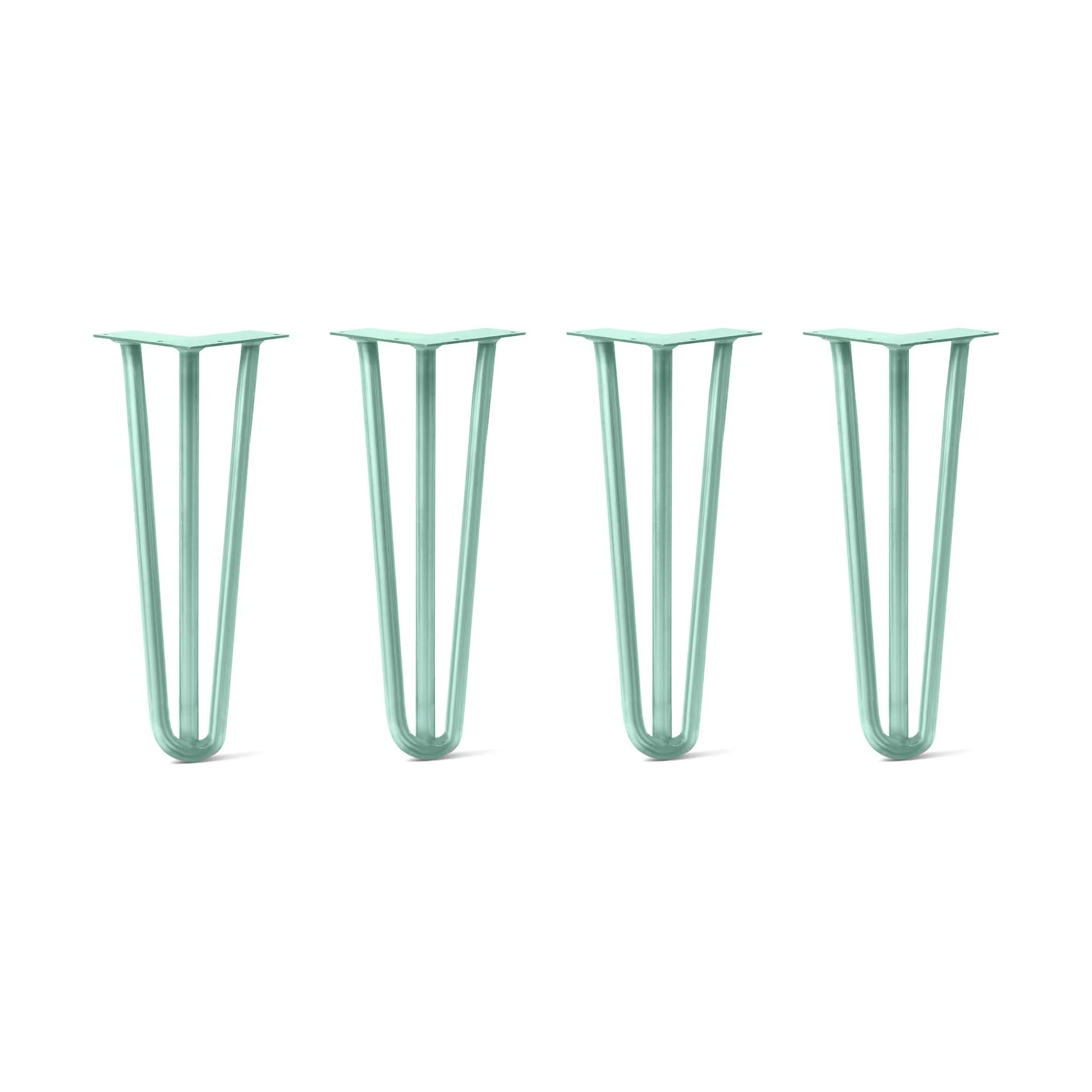 Hairpin Legs Set of 4, 3-Rod Design - Turquoise Powder Coated Finish