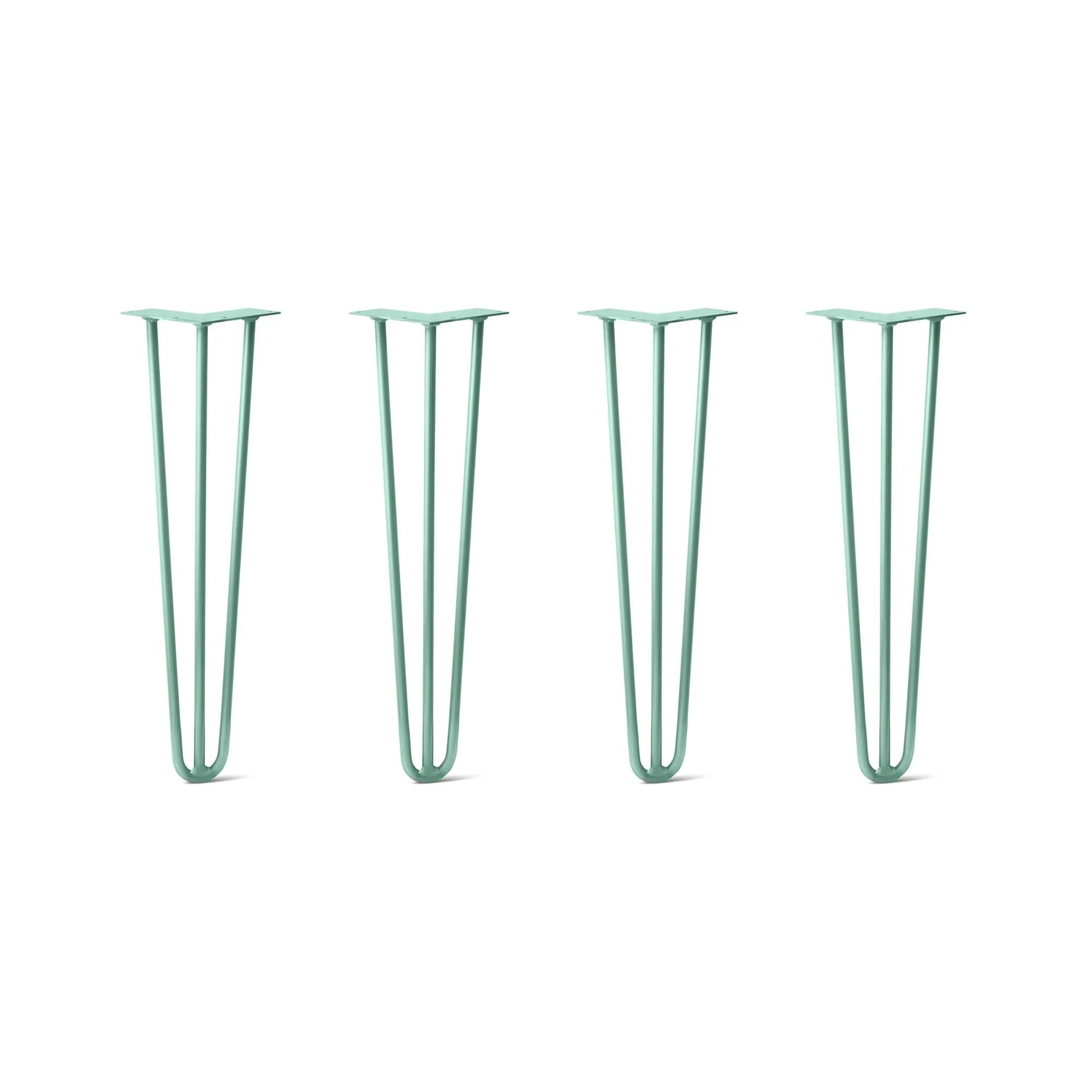 Hairpin Legs Set of 4, 3-Rod Design - Turquoise Powder Coated Finish