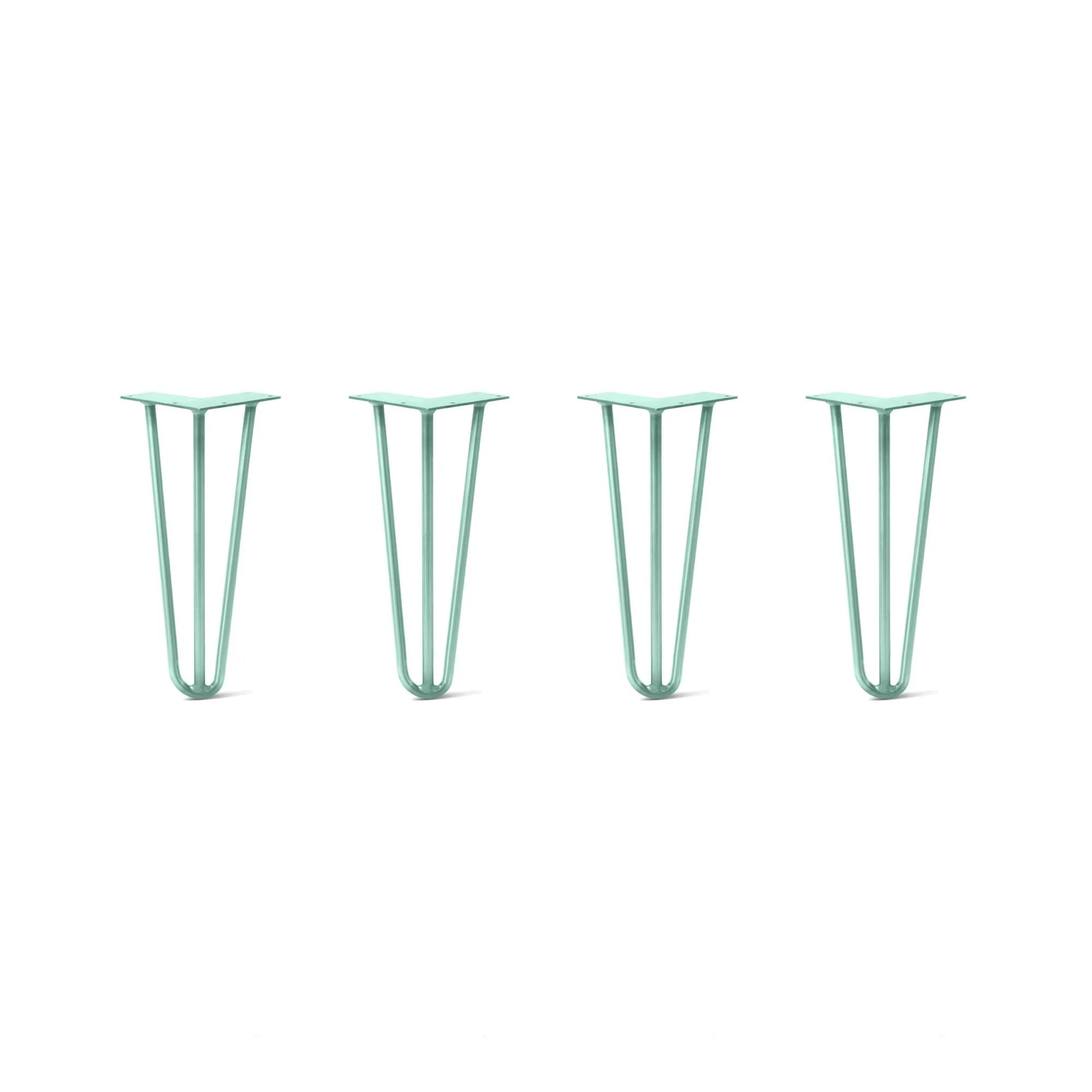 Hairpin Legs Set of 4, 3-Rod Design - Turquoise Powder Coated Finish