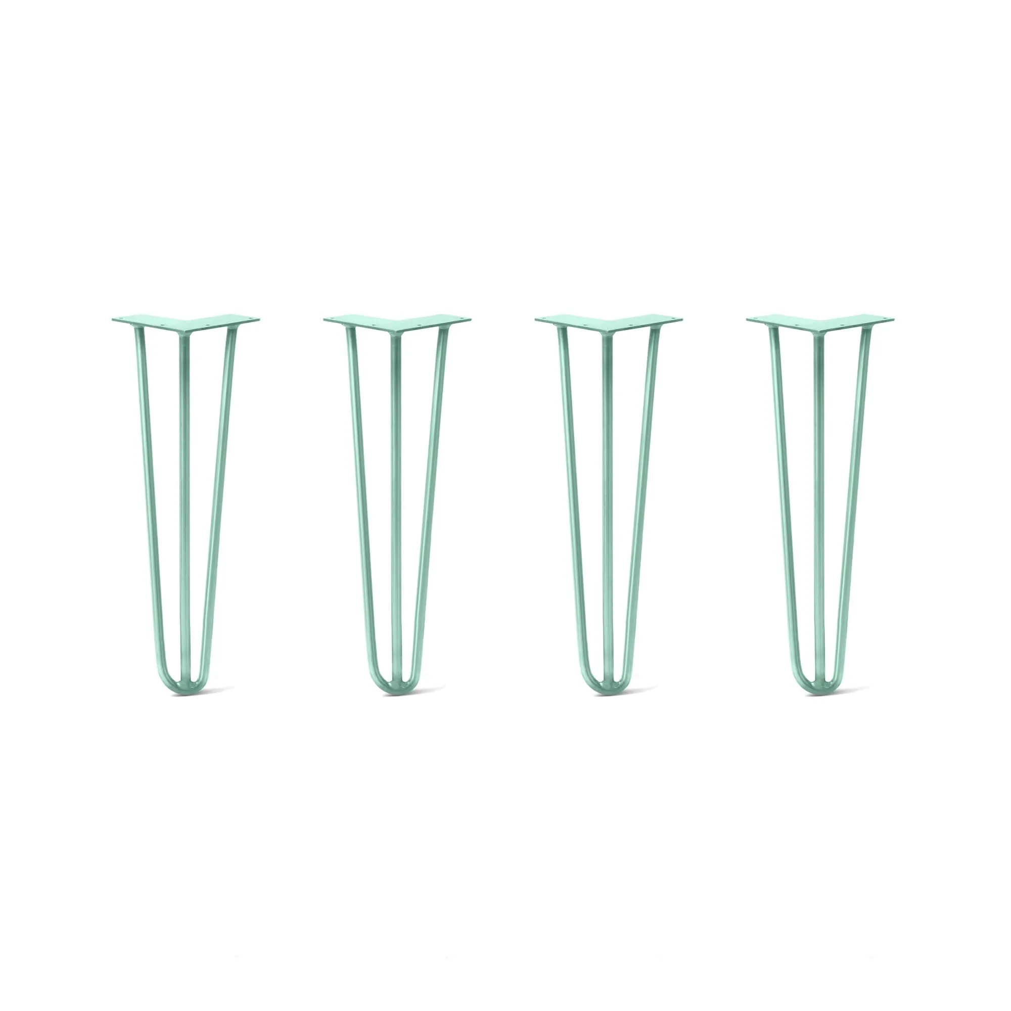 Hairpin Legs Set of 4, 3-Rod Design - Turquoise Powder Coated Finish