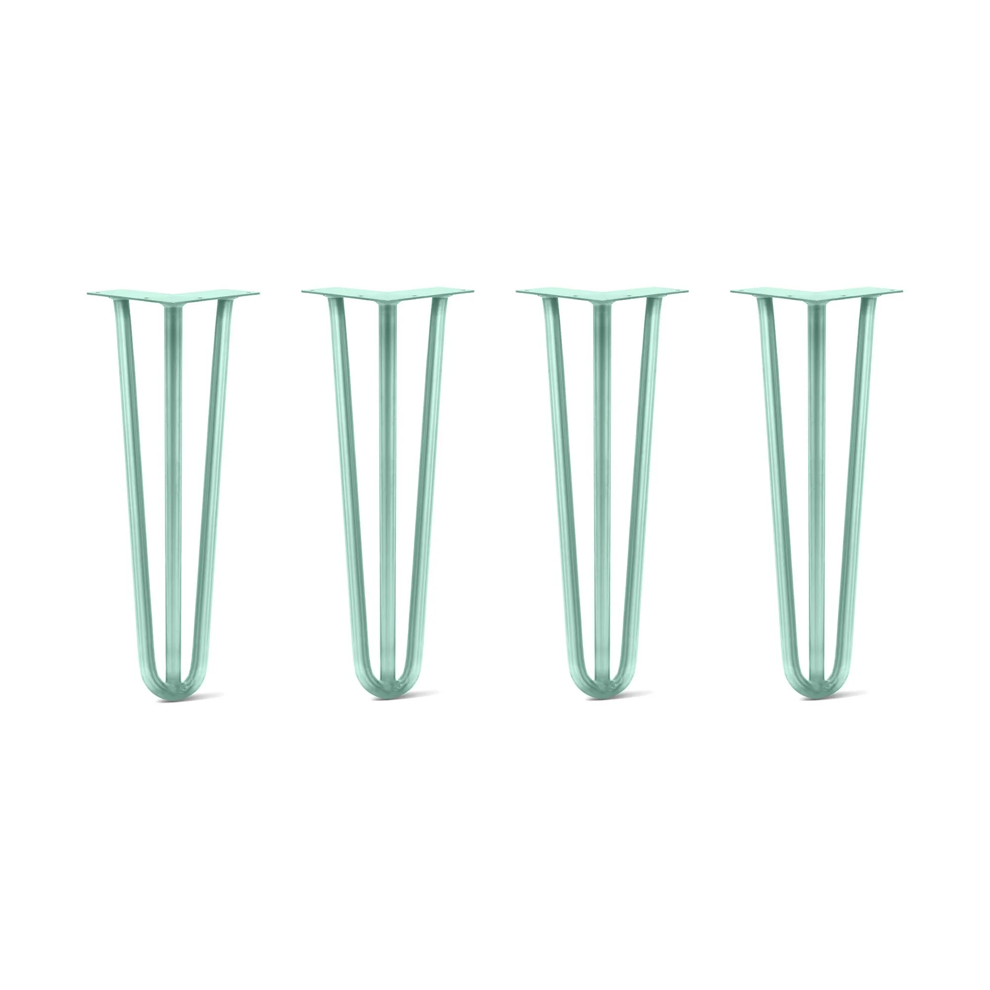 Hairpin Legs Set of 4, 3-Rod Design - Turquoise Powder Coated Finish