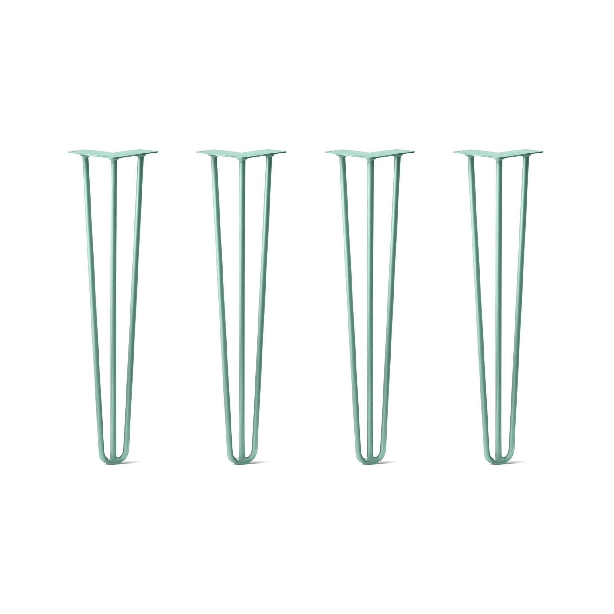 Hairpin Legs Set of 4, 3-Rod Design - Turquoise Powder Coated Finish