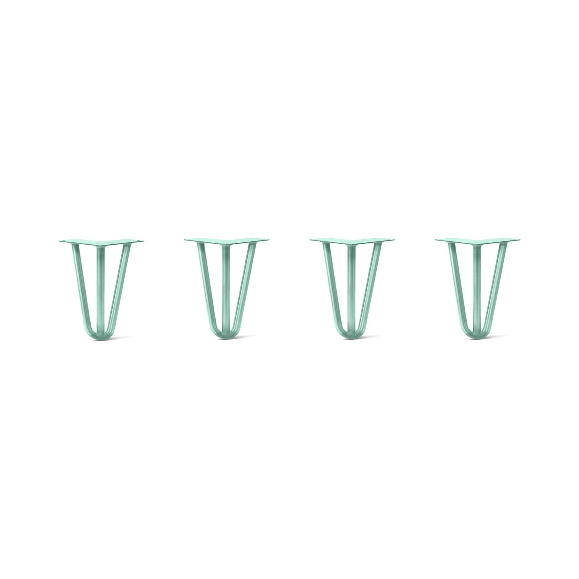 Hairpin Legs Set of 4, 3-Rod Design - Turquoise Powder Coated Finish