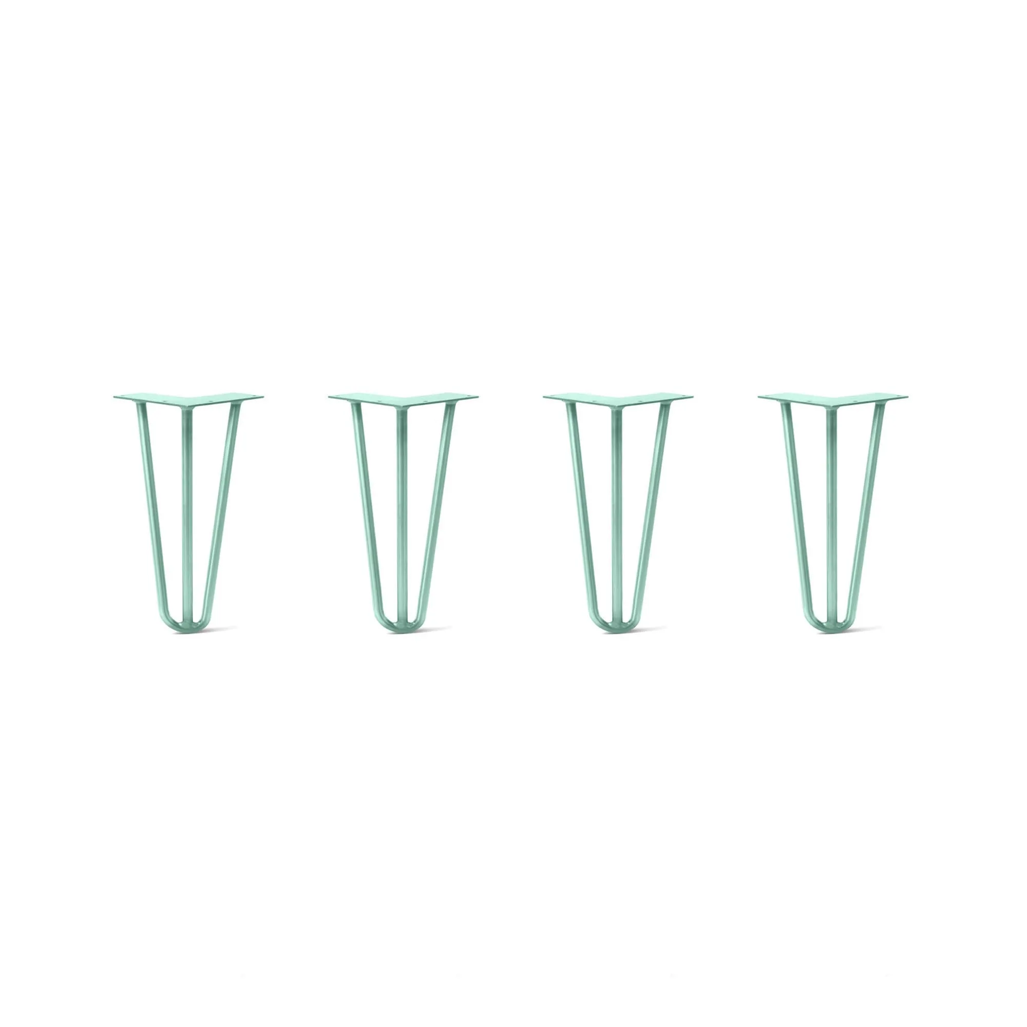 Hairpin Legs Set of 4, 3-Rod Design - Turquoise Powder Coated Finish