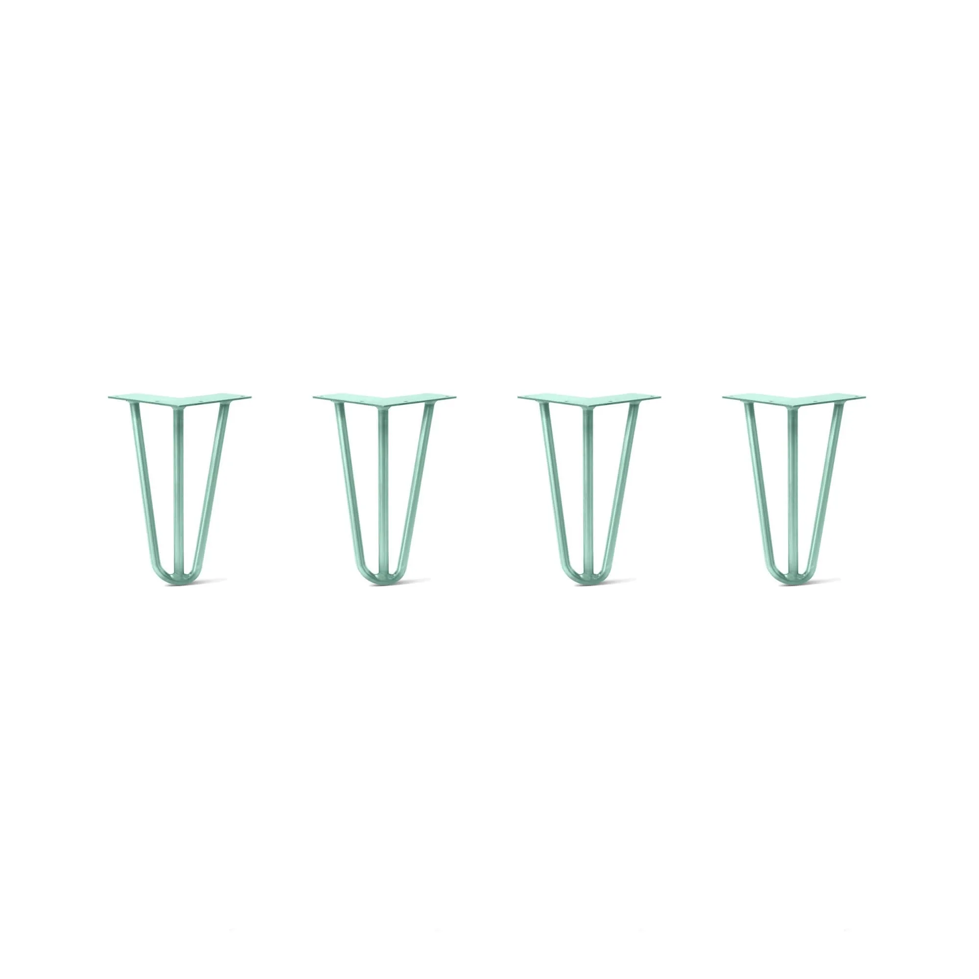 Hairpin Legs Set of 4, 3-Rod Design - Turquoise Powder Coated Finish