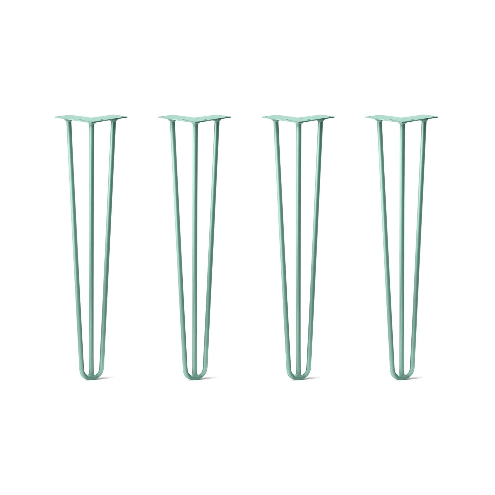 Hairpin Legs Set of 4, 3-Rod Design - Turquoise Powder Coated Finish