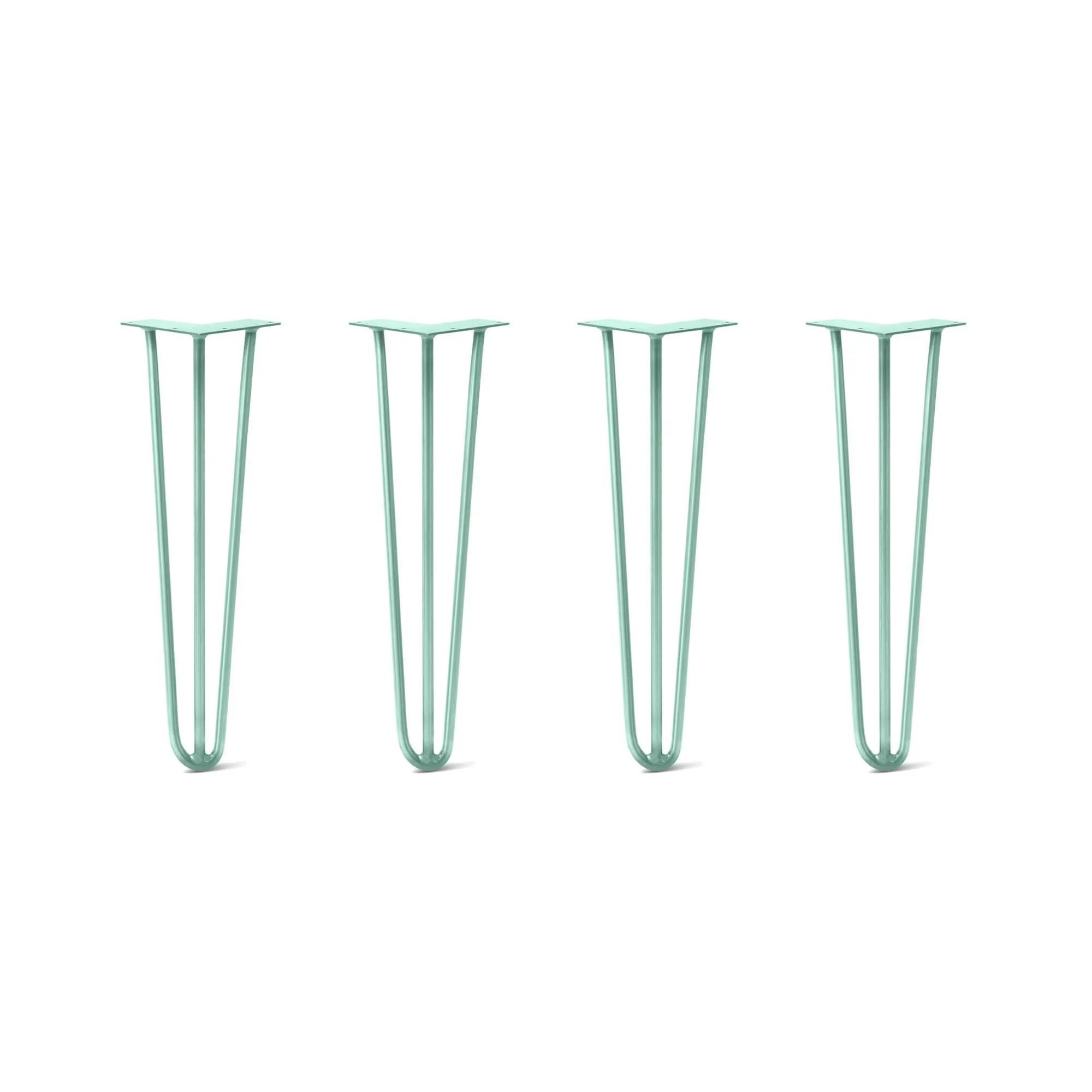 Hairpin Legs Set of 4, 3-Rod Design - Turquoise Powder Coated Finish