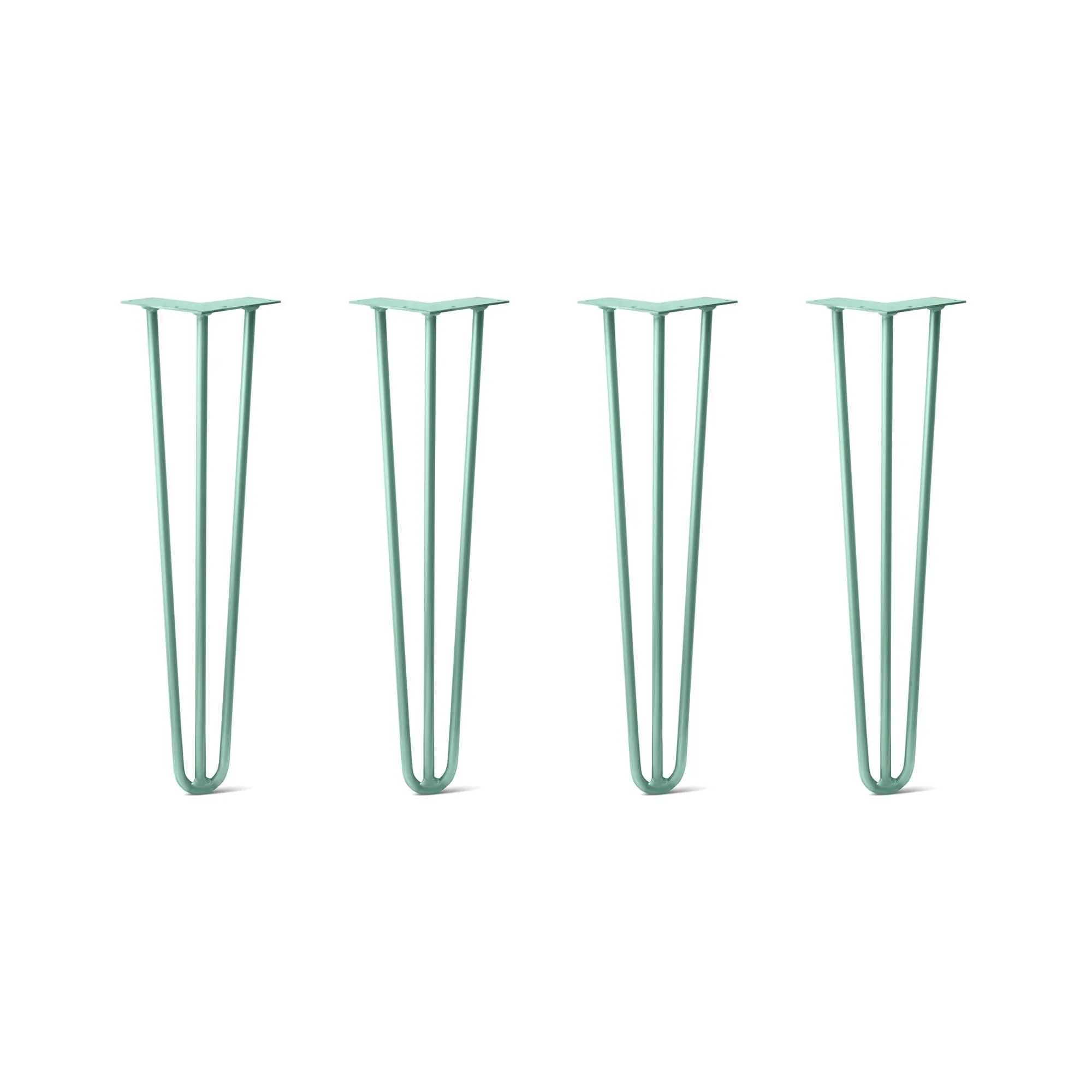 Hairpin Legs Set of 4, 3-Rod Design - Turquoise Powder Coated Finish